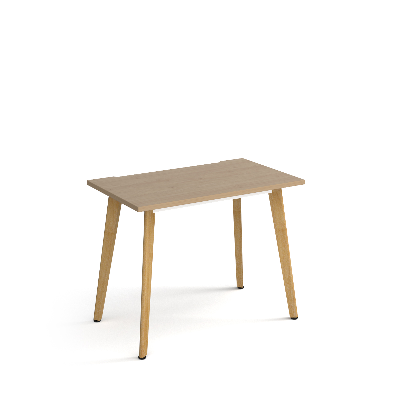 Picture of Giza straight desk 1000mm x 600mm with wooden legs - oak finish, Oak Top
