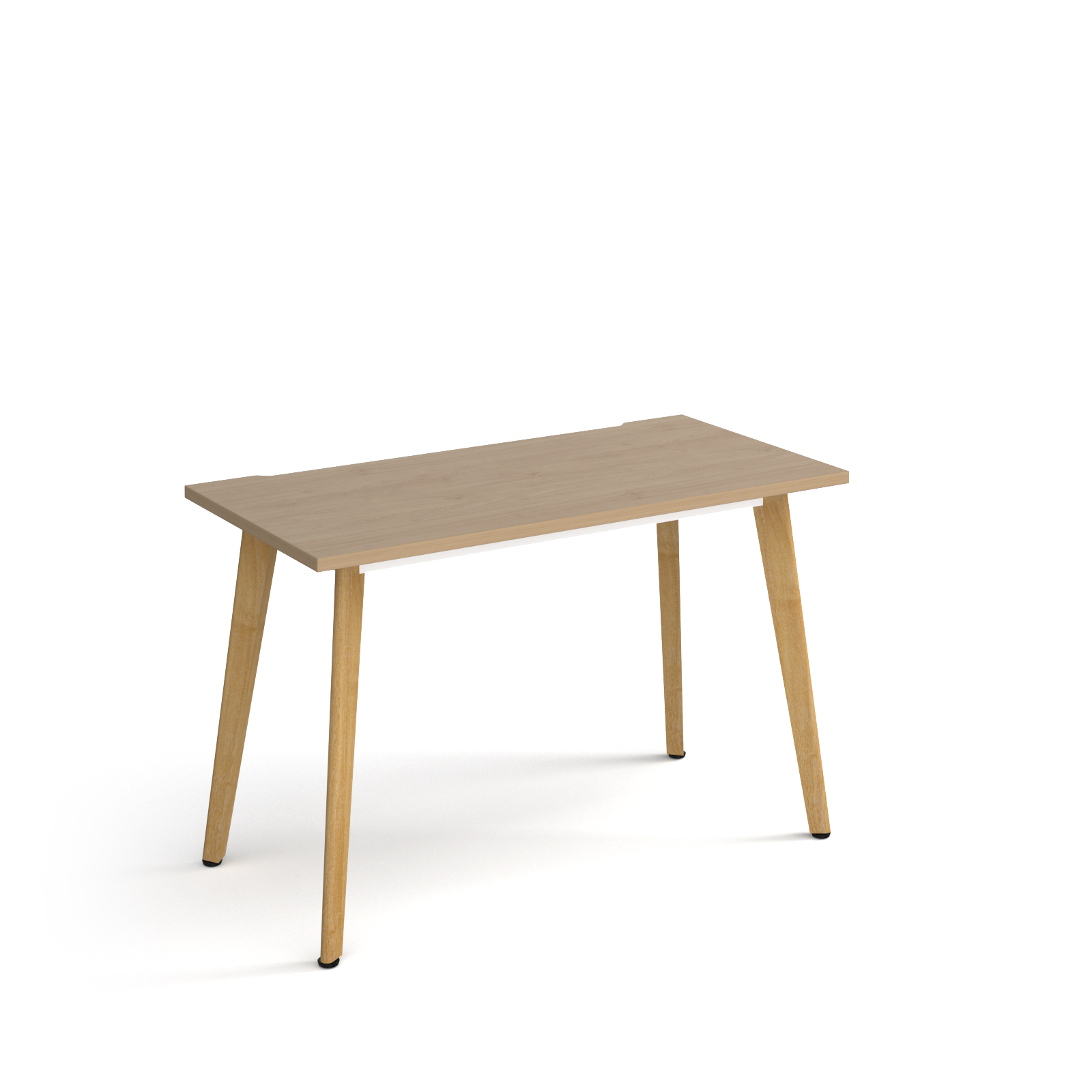Picture of Giza straight desk 1200mm x 600mm with wooden legs - oak finish, Oak Top