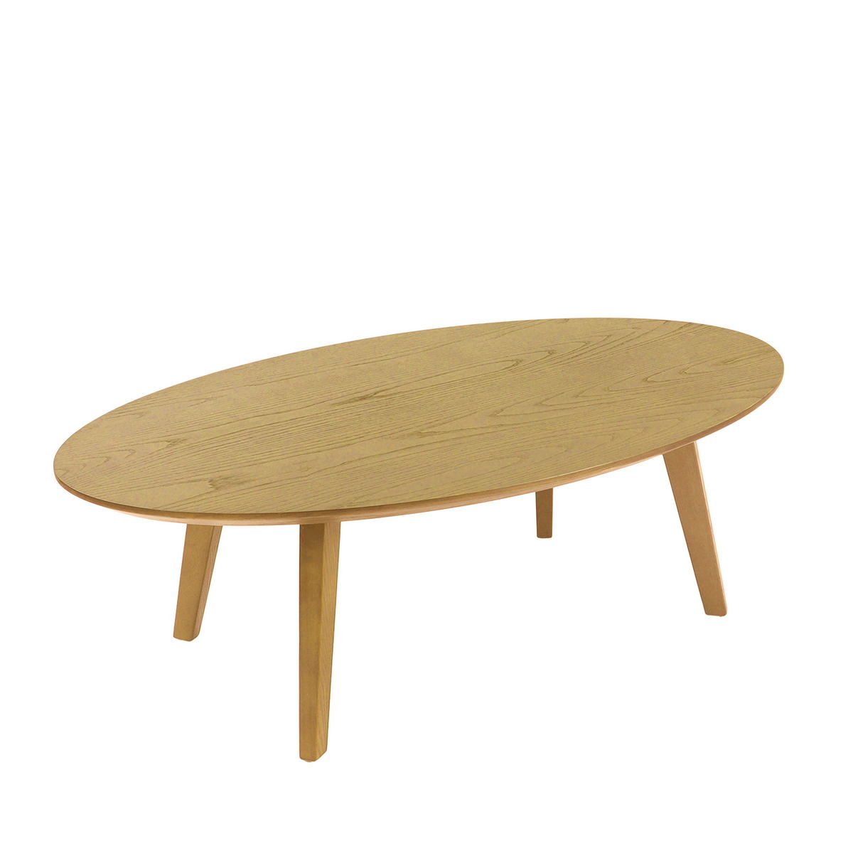 Picture of Hanna oval shaped coffee table with oak stained legs