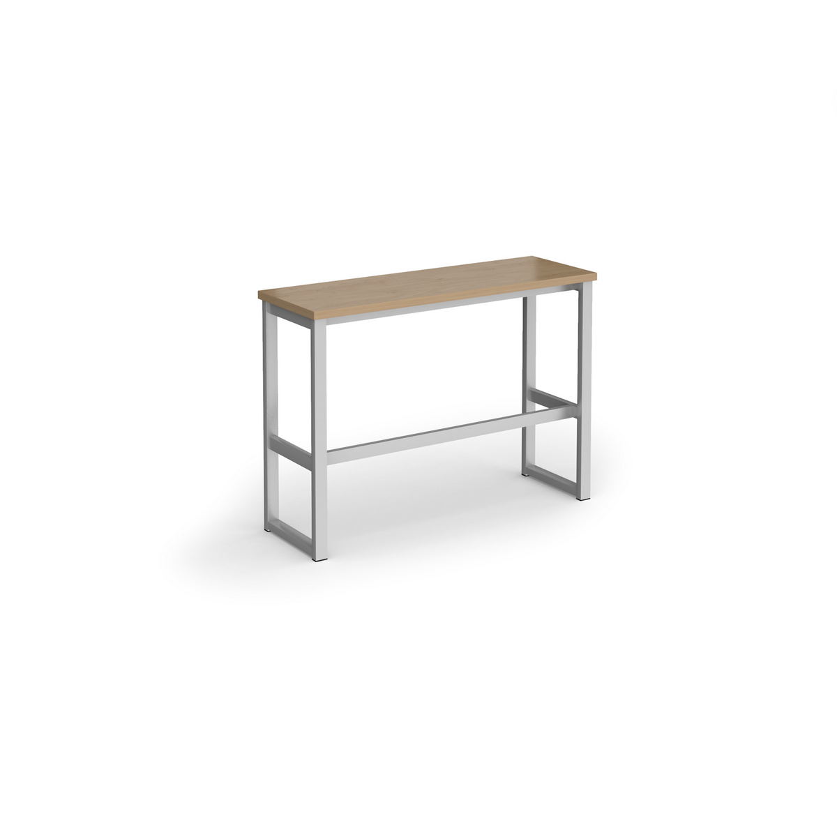 Picture of Otto Poseur benching solution high bench 1050mm wide - silver frame, Kendal oak top