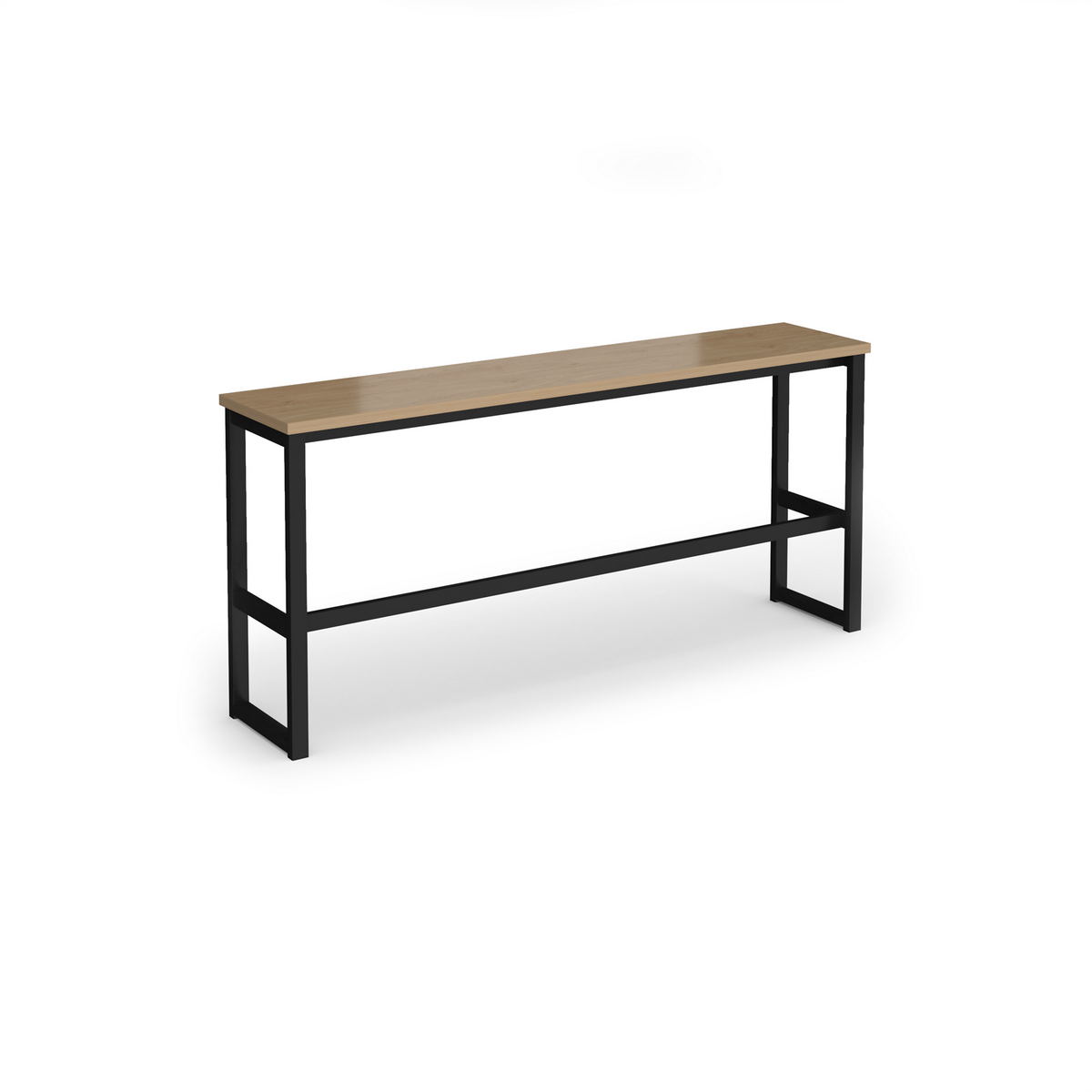 Picture of Otto Poseur benching solution high bench 1650mm wide - black frame, Kendal oak top