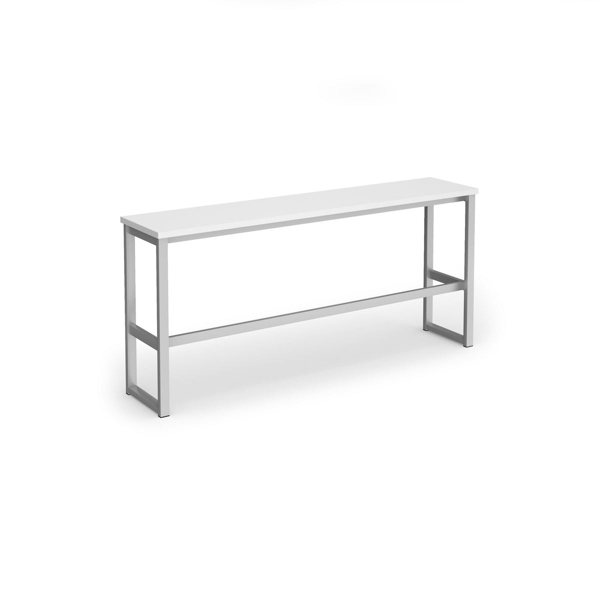 Picture of Otto Poseur benching solution high bench 1650mm wide - silver frame, white top