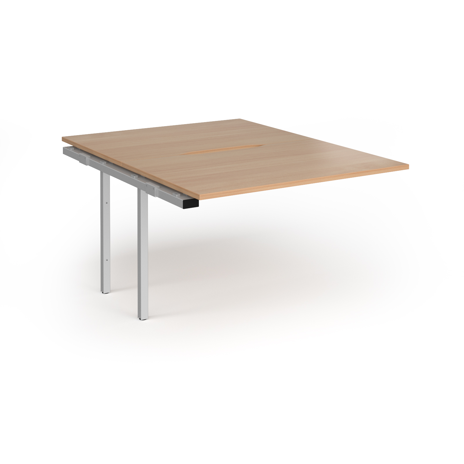 Picture of Connex Plus O Frame 1200 x 1600 x 725mm Back to Back Add On Bay - Silver Frame / Beech Top