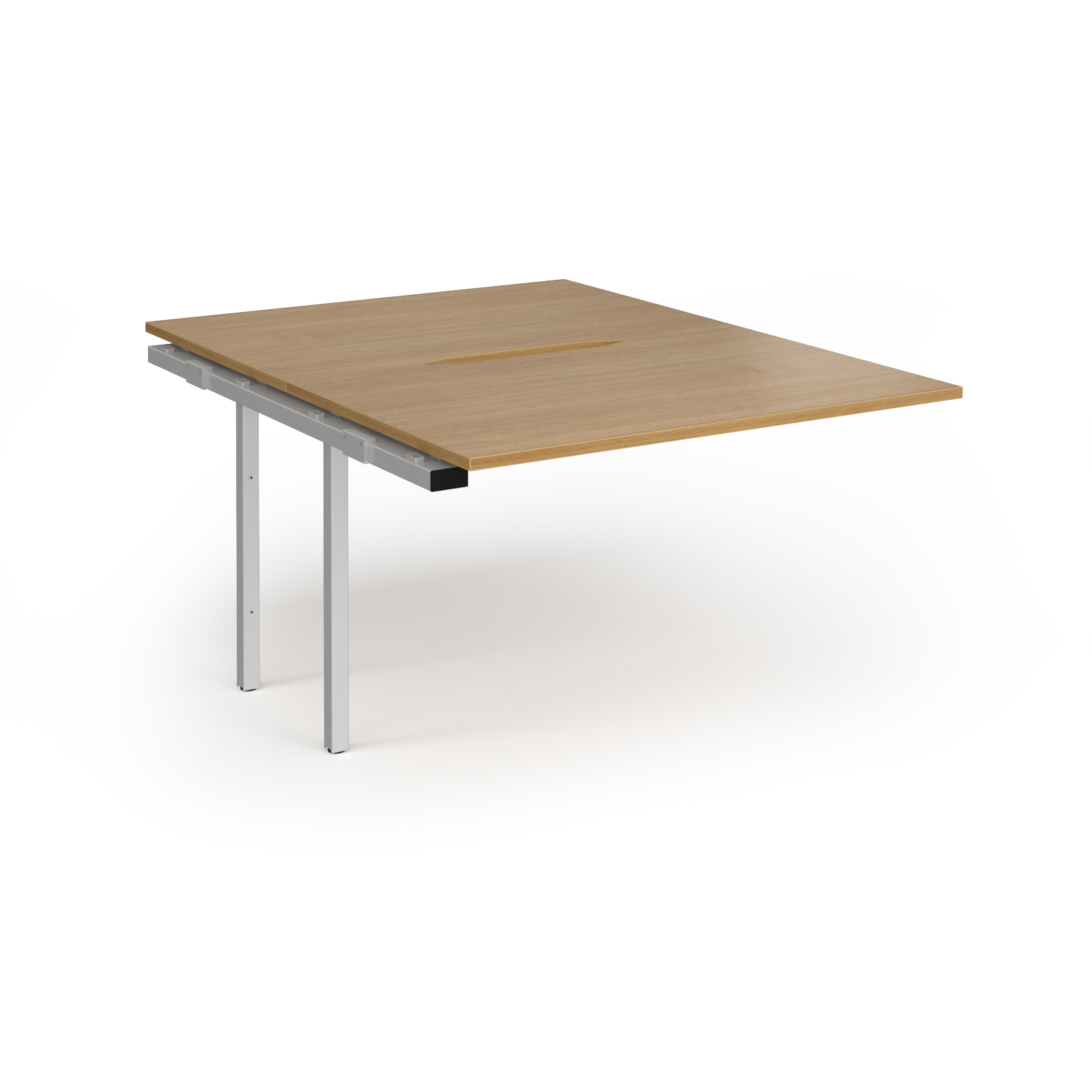 Picture of Connex Plus O Frame 1200 x 1600 x 725mm Back to Back Add On Bay - Silver Frame / Oak Top