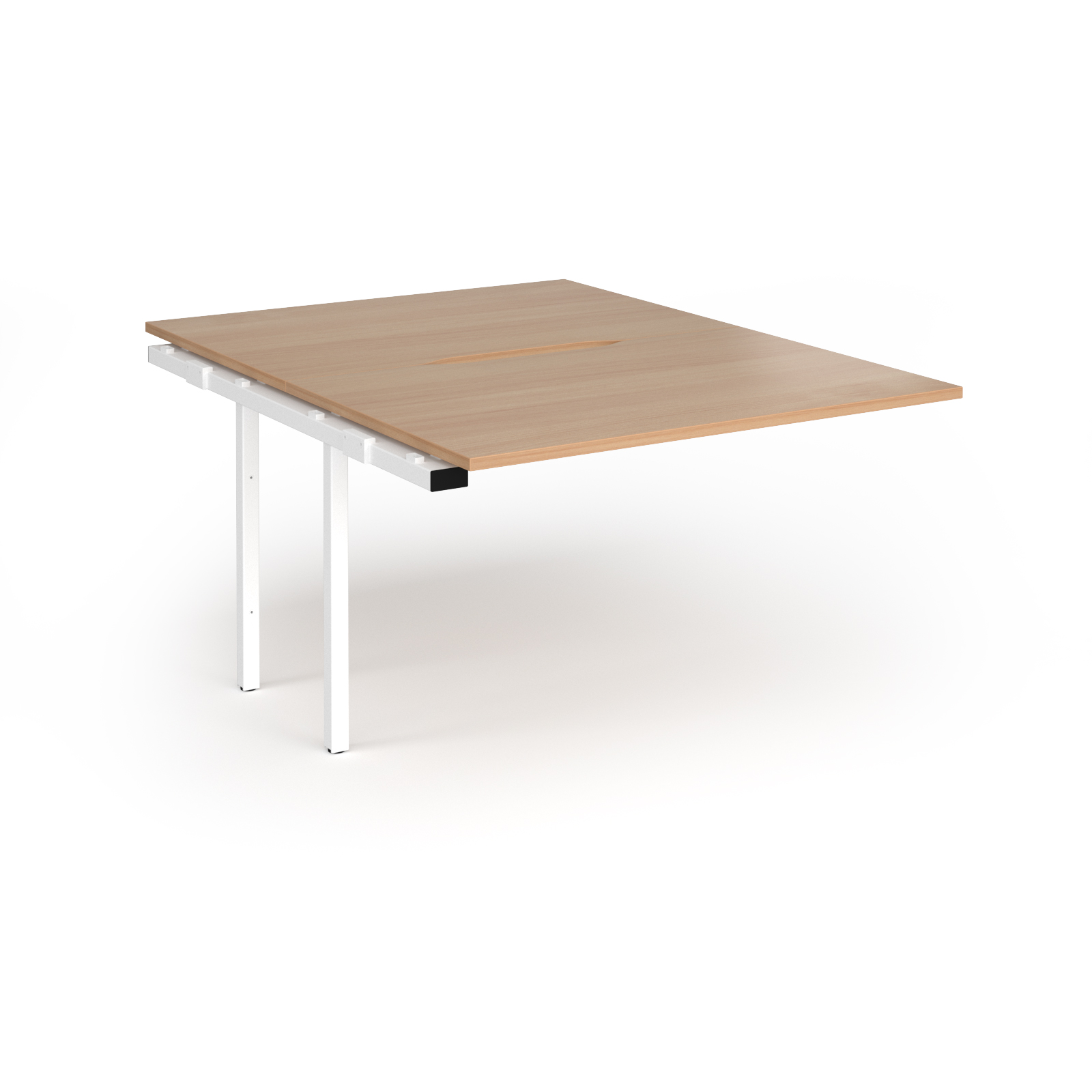 Picture of Connex Plus O Frame 1200 x 1600 x 725mm Back to Back Add On Bay - White Frame / Beech Top