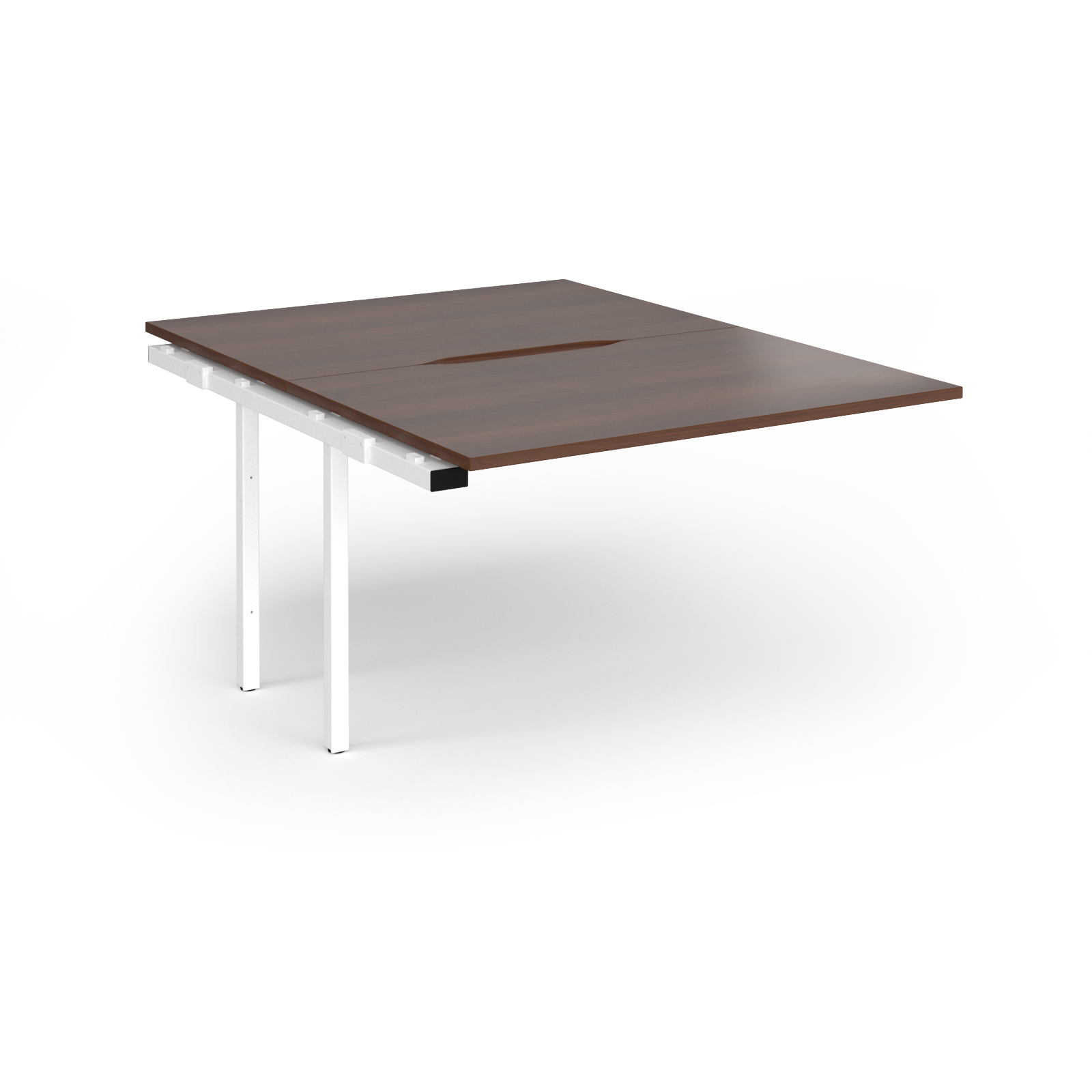 Picture of Connex Plus O Frame 1200 x 1600 x 725mm Back to Back Add On Bay - White Frame / Walnut Top