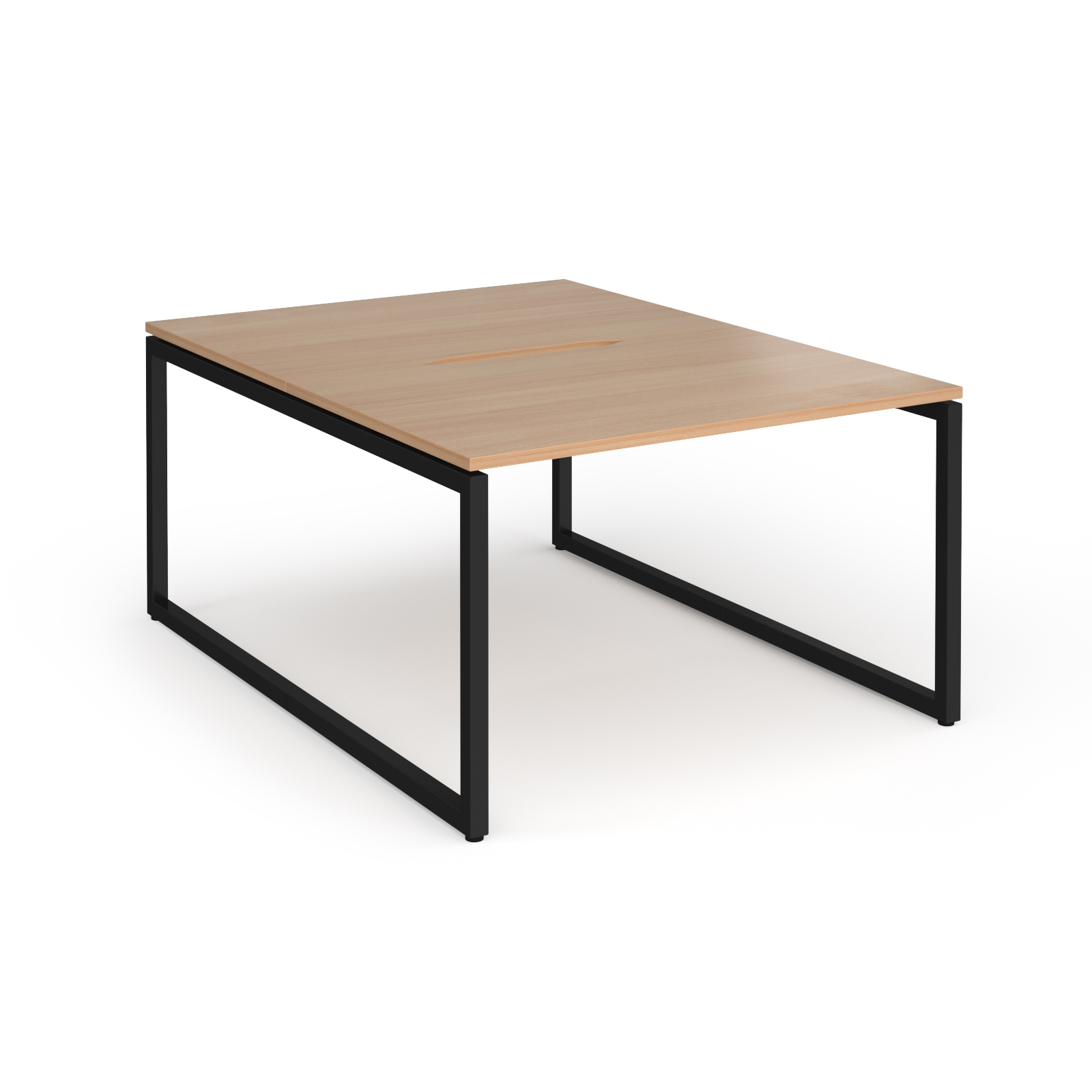Picture of Connex Plus O Frame 1200 x 1600 x 725mm Back to Back Desk ( 2 x 1200mm ) - Black Frame / Beech Top