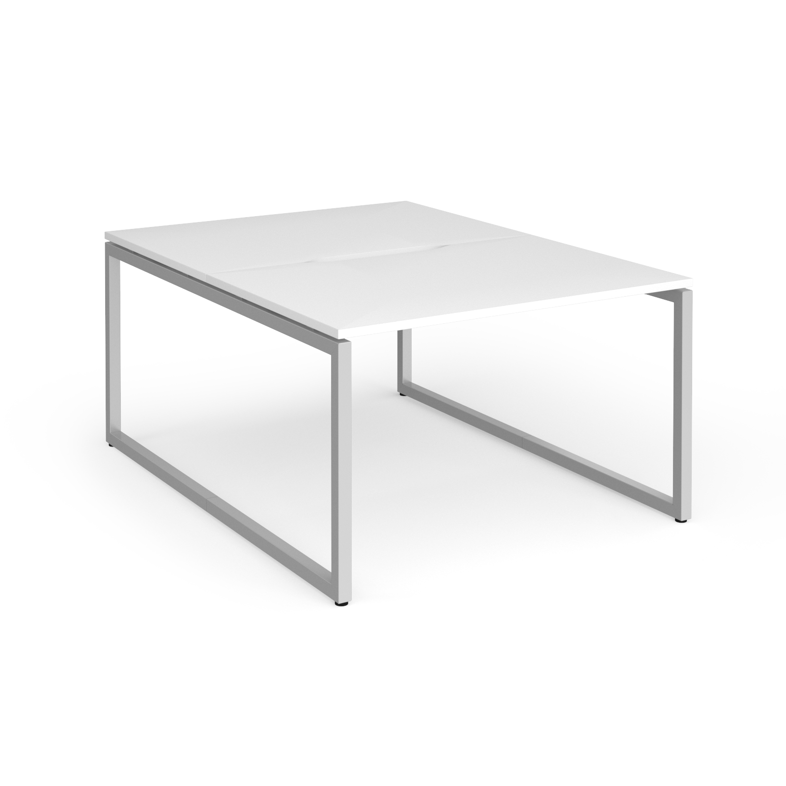 Picture of Connex Plus O Frame 1200 x 1600 x 725mm Back to Back Desk ( 2 x 1200mm ) - Silver Frame / White Top
