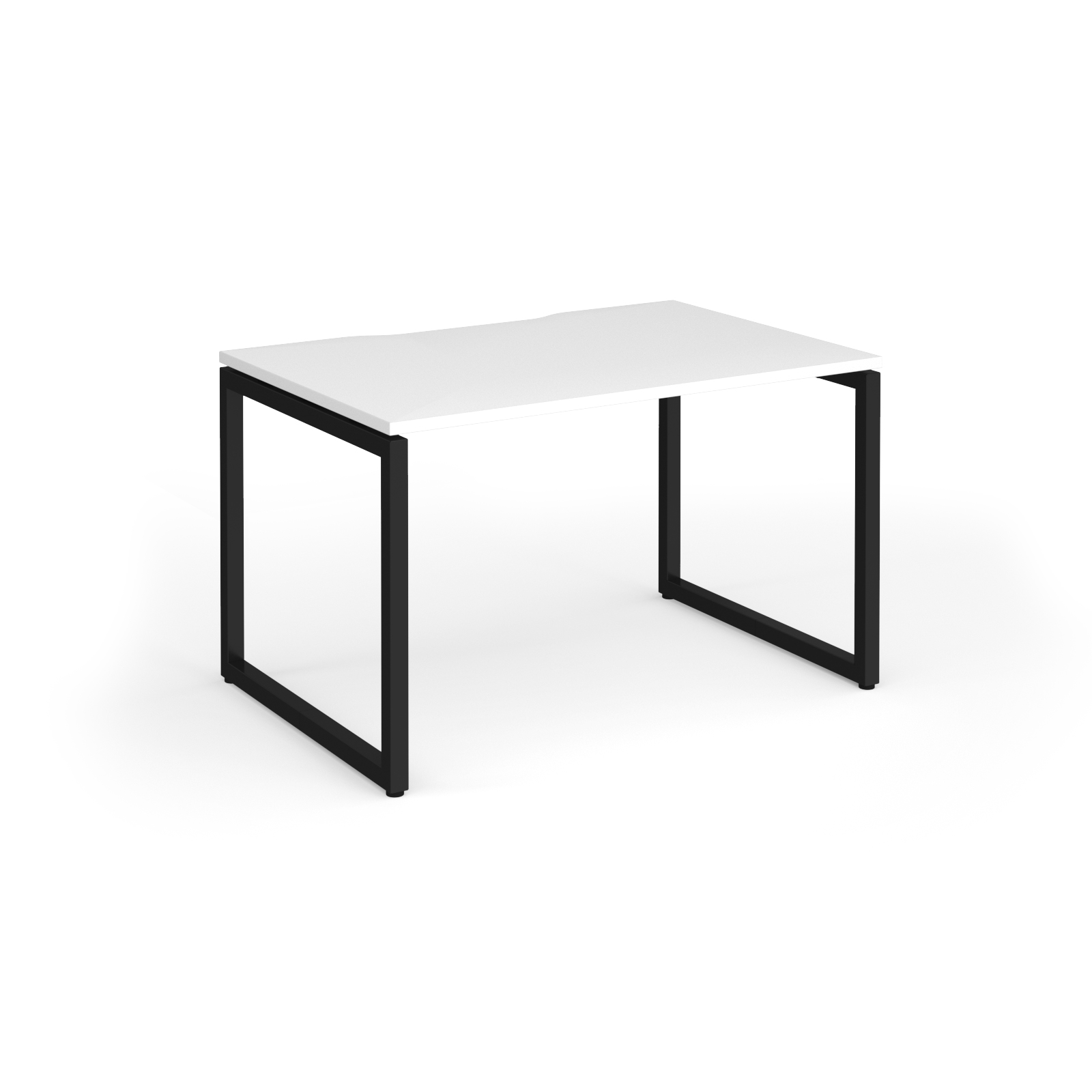 Picture of Connex Plus O Frame 1200 x 800 x 725mm Single Desk - Black Frame / White Top