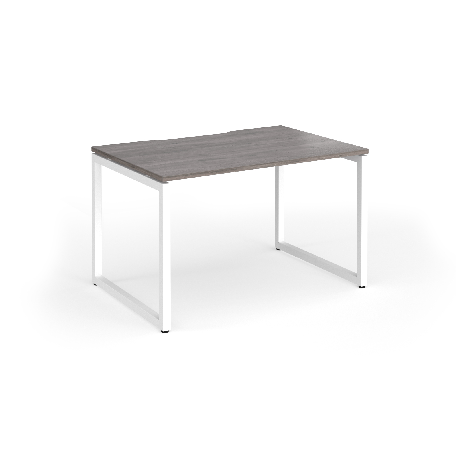 Picture of Connex Plus O Frame 1200 x 800 x 725mm Single Desk - White Frame / Grey Oak Top