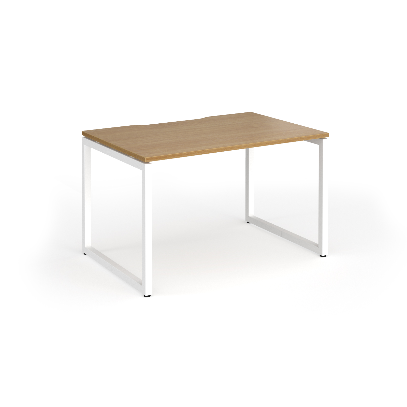Picture of Connex Plus O Frame 1200 x 800 x 725mm Single Desk - White Frame / Oak Top