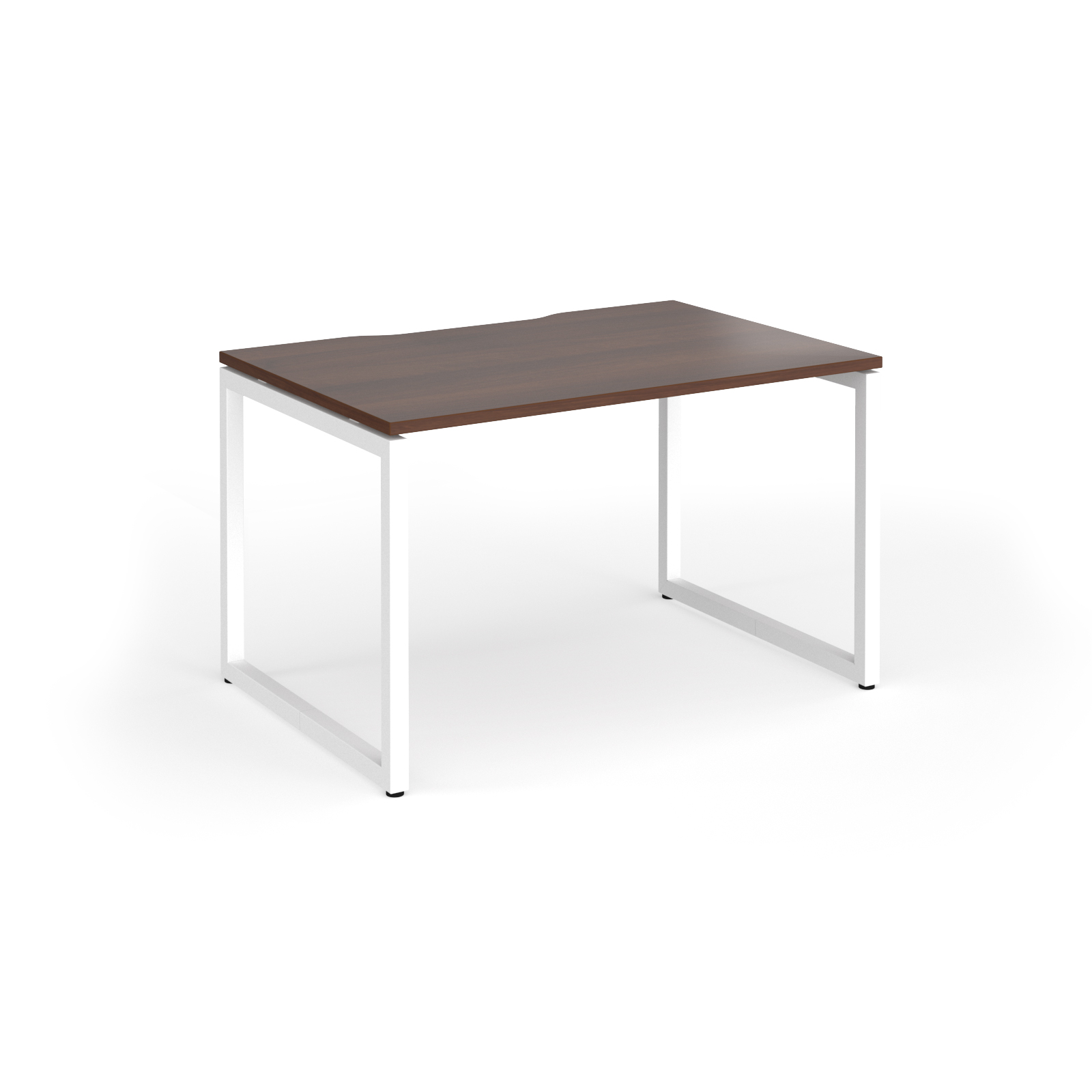 Picture of Connex Plus O Frame 1200 x 800 x 725mm Single Desk - White Frame / Walnut Top