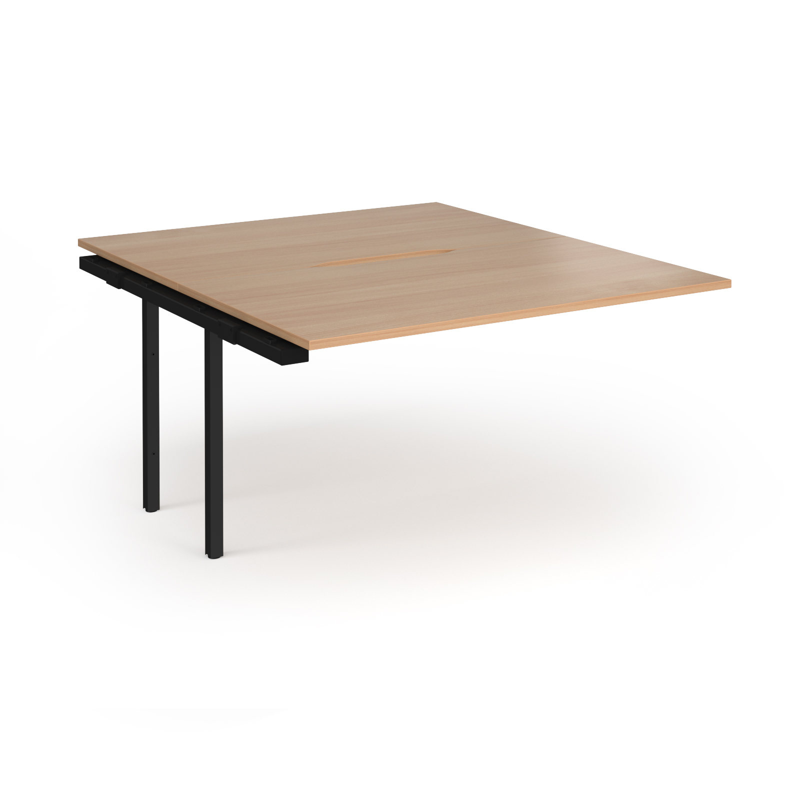 Picture of Connex Plus O Frame 1400 x 1600 x 725mm Back to Back Add On Bay - Black Frame / Beech Top