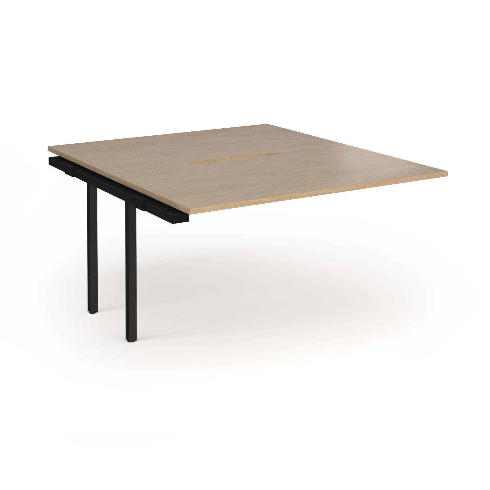 Picture of Connex Plus O Frame 1400 x 1600 x 725mm Back to Back Add On Bay - Black Frame / Kendal Oak Top