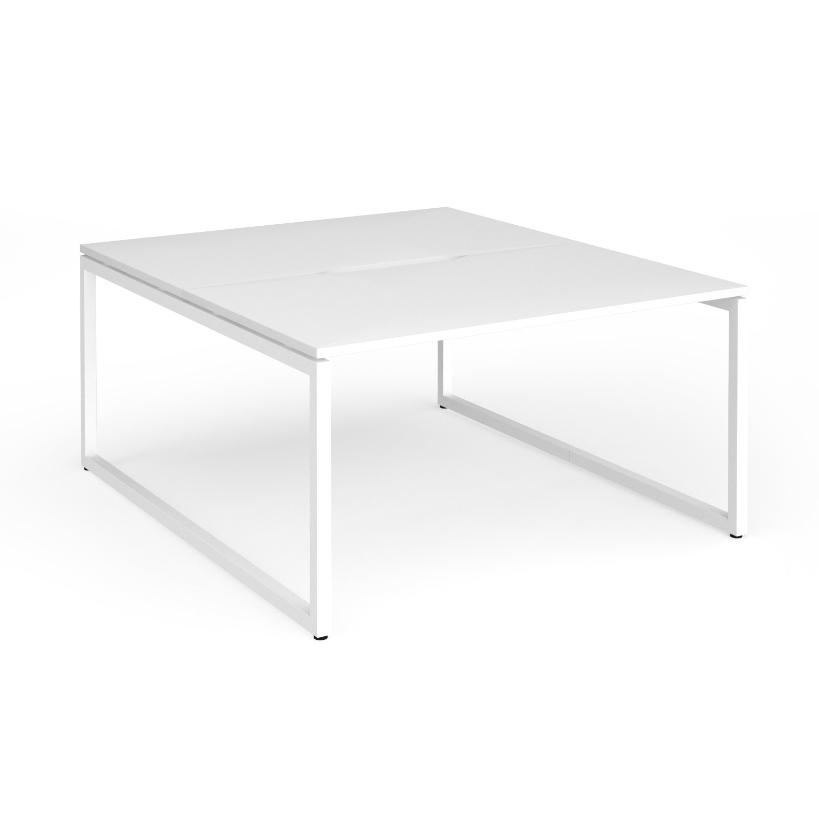 Picture of Connex Plus O Frame 1400 x 1600 x 725mm Back to Back Desk ( 2 x 1400mm ) - White Frame / White Top