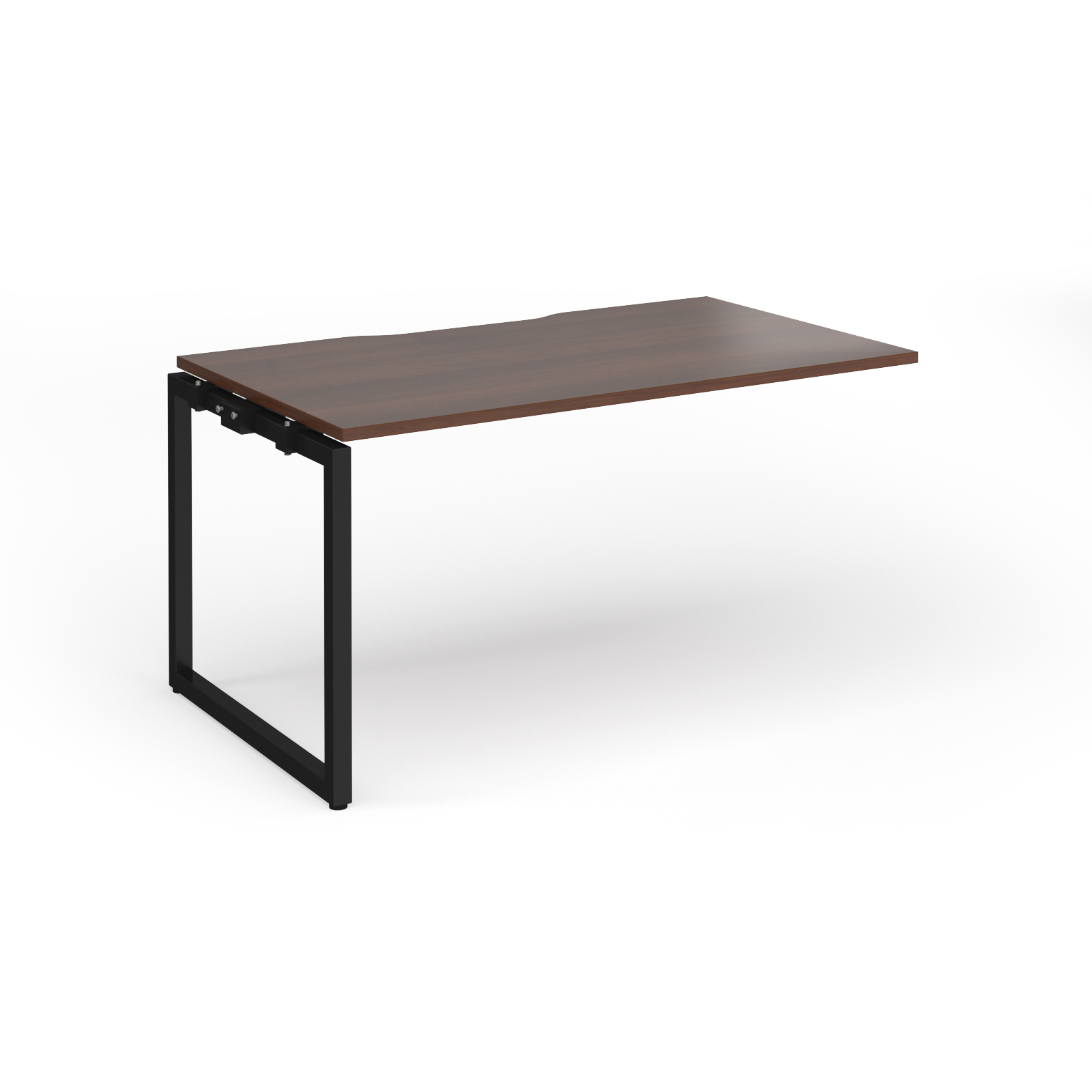 Picture of Connex Plus O Frame 1400 x 800 x 725mm Single Add On Bay - Black Frame / Walnut Top