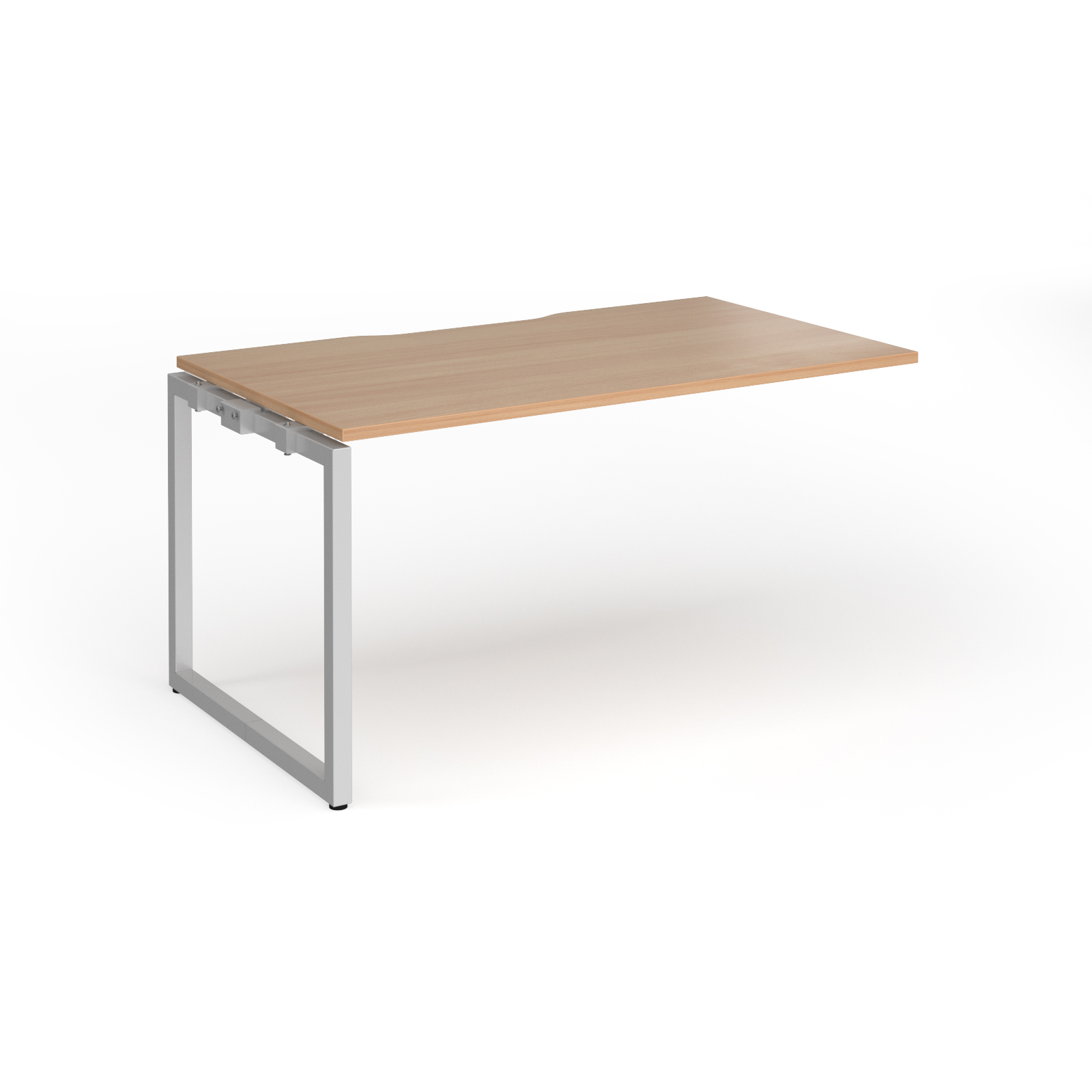 Picture of Connex Plus O Frame 1400 x 800 x 725mm Single Add On Bay - Silver Frame / Beech Top