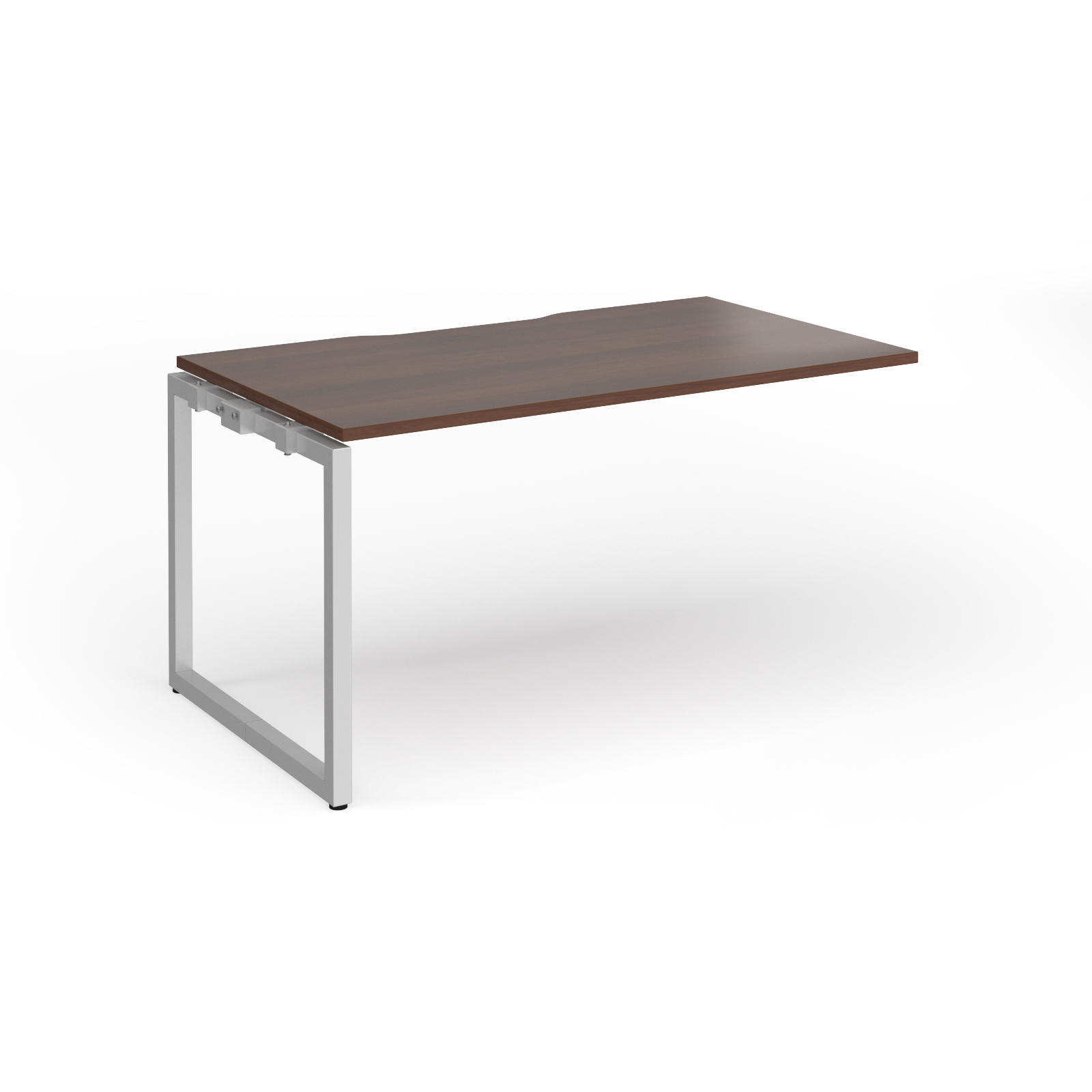 Picture of Connex Plus O Frame 1400 x 800 x 725mm Single Add On Bay - Silver Frame / Walnut Top