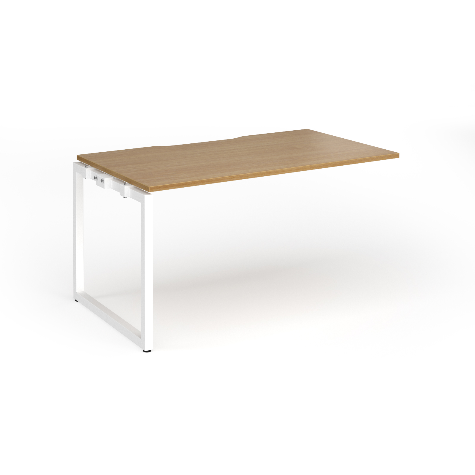 Picture of Connex Plus O Frame 1400 x 800 x 725mm Single Add On Bay - White Frame / Oak Top