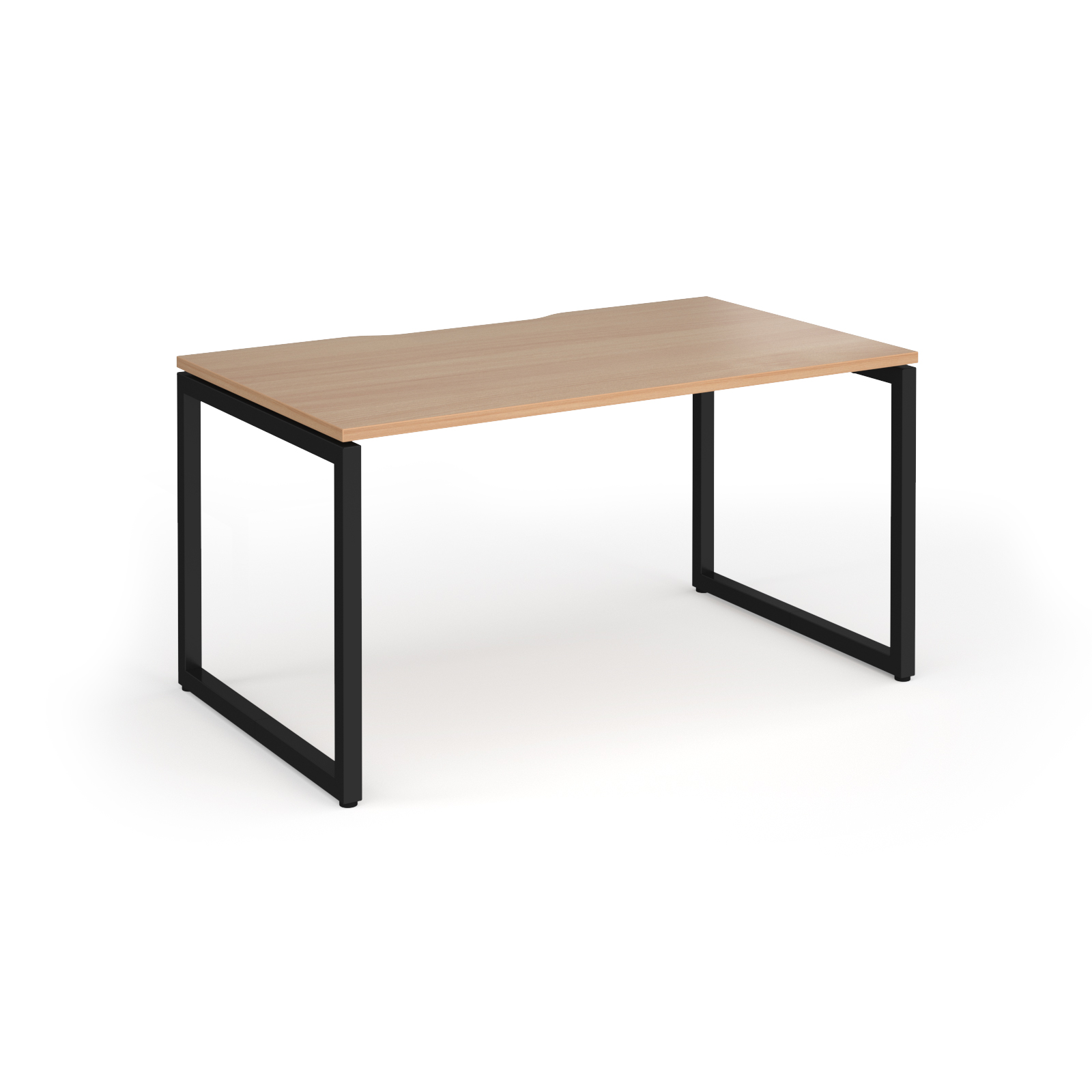 Picture of Connex Plus O Frame 1400 x 800 x 725mm Single Desk - Black Frame / Beech Top