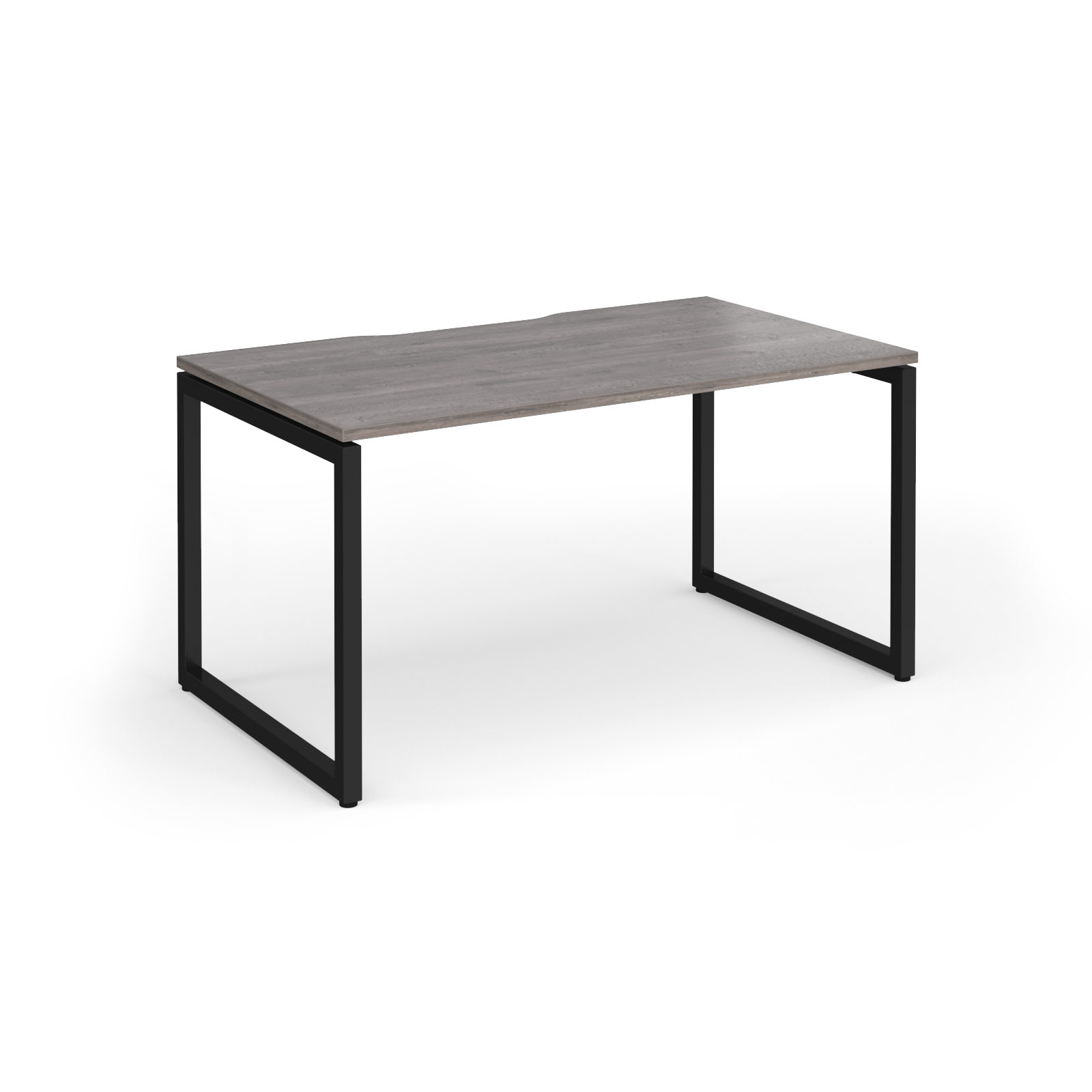 Picture of Connex Plus O Frame 1400 x 800 x 725mm Single Desk - Black Frame / Grey Oak Top