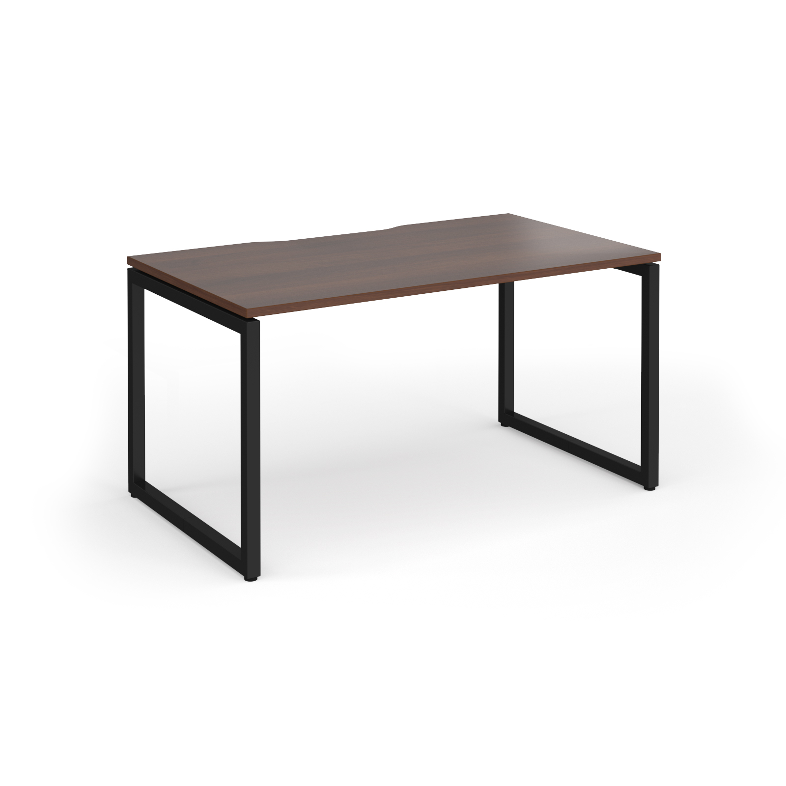 Picture of Connex Plus O Frame 1400 x 800 x 725mm Single Desk - Black Frame / Walnut Top