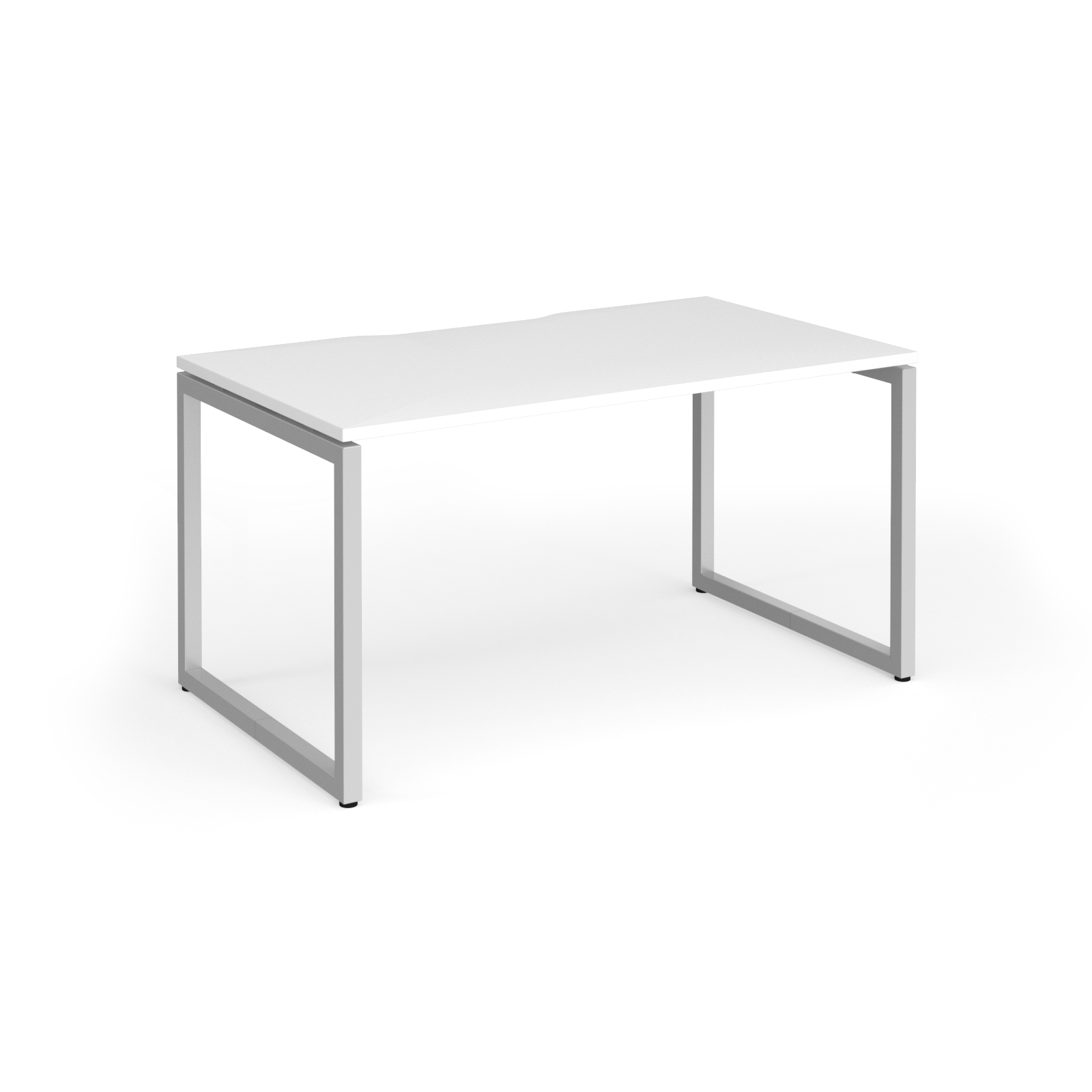Picture of Connex Plus O Frame 1400 x 800 x 725mm Single Desk - Silver Frame / White Top