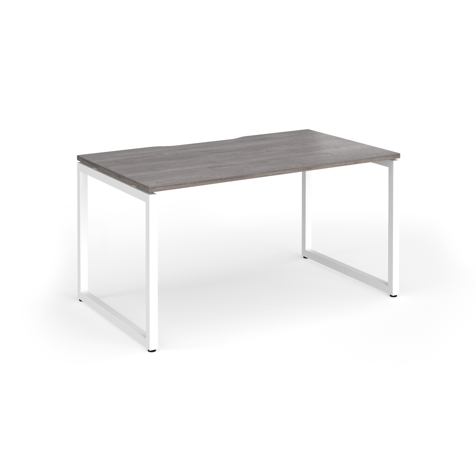 Picture of Connex Plus O Frame 1400 x 800 x 725mm Single Desk - White Frame / Grey Oak Top