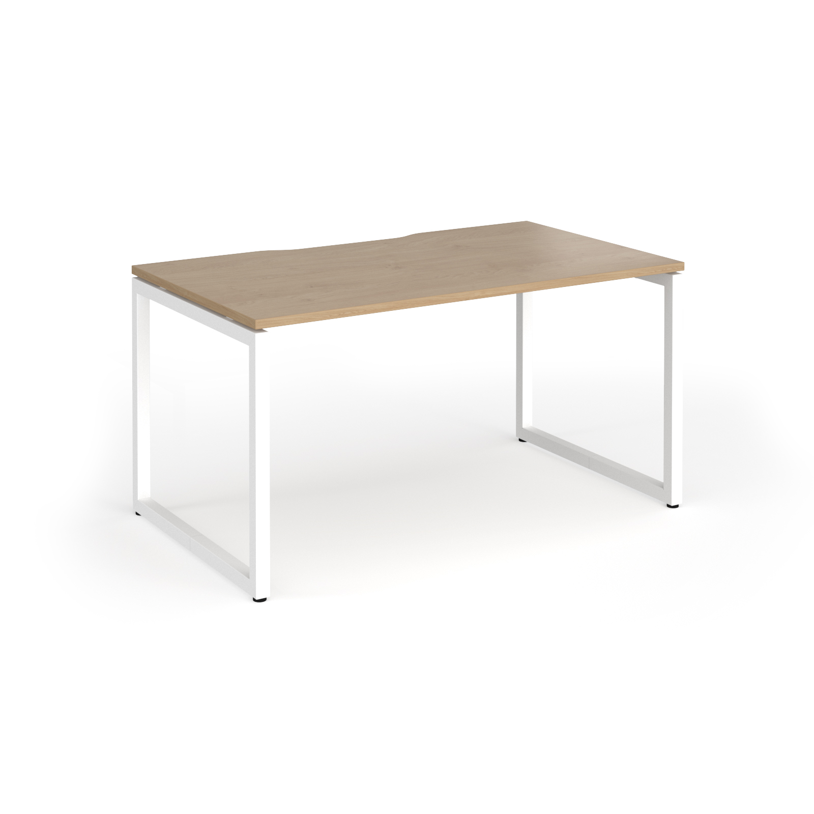 Picture of Connex Plus O Frame 1400 x 800 x 725mm Single Desk - White Frame / Kendal Oak Top