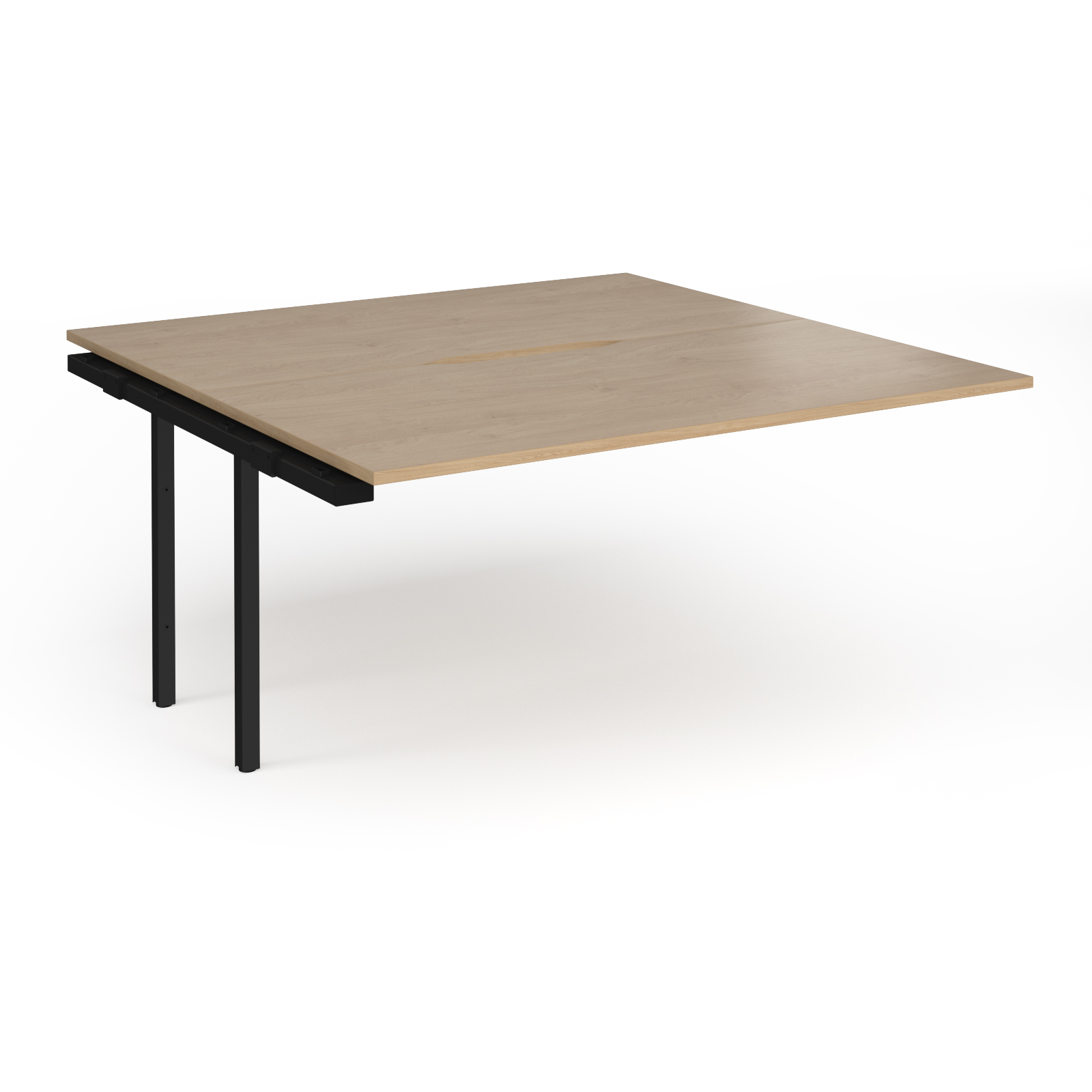 Picture of Connex Plus O Frame 1600 x 1600 x 725mm Back to Back Add On Bay - Black Frame / Kendal Oak Top