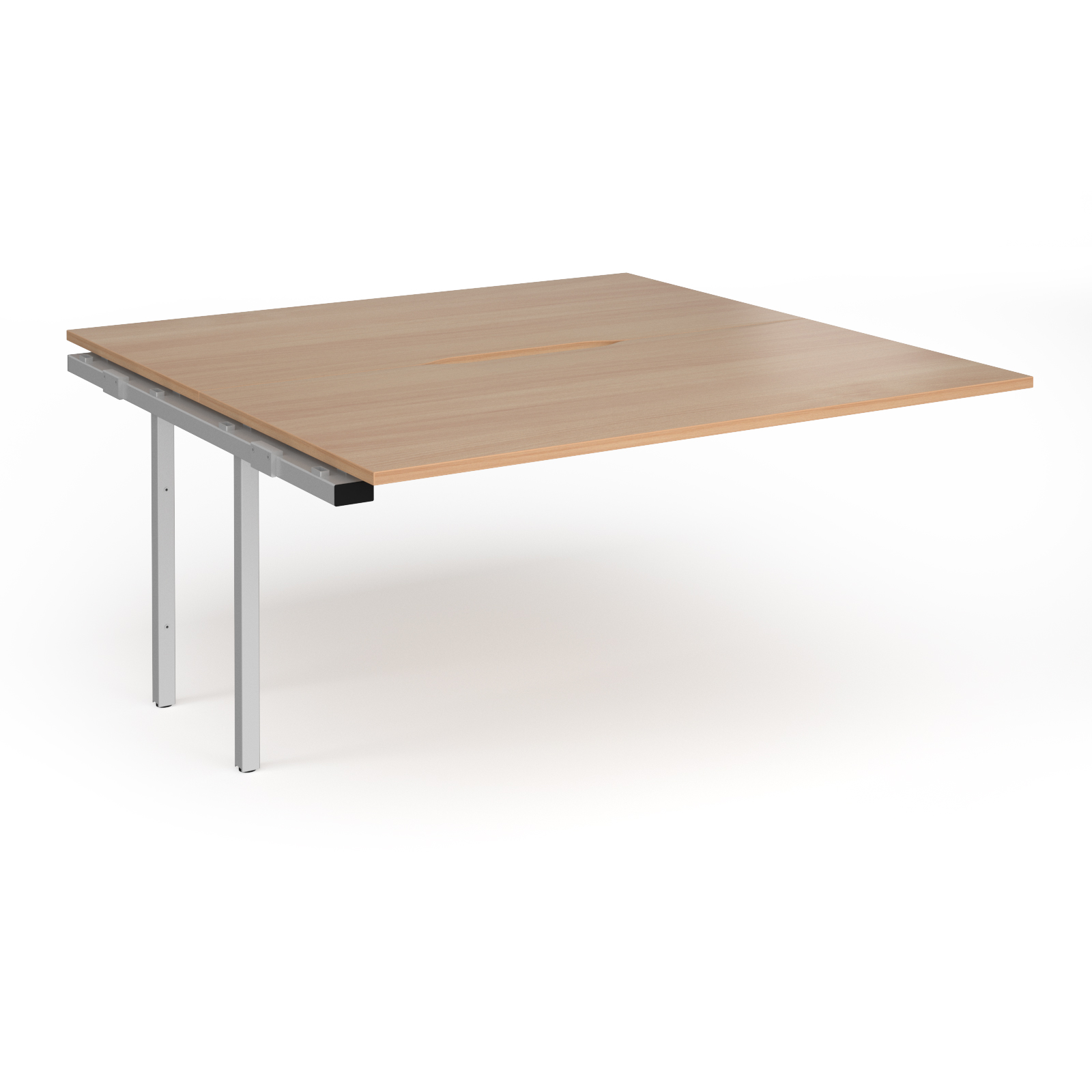 Picture of Connex Plus O Frame 1600 x 1600 x 725mm Back to Back Add On Bay - Silver Frame / Beech Top