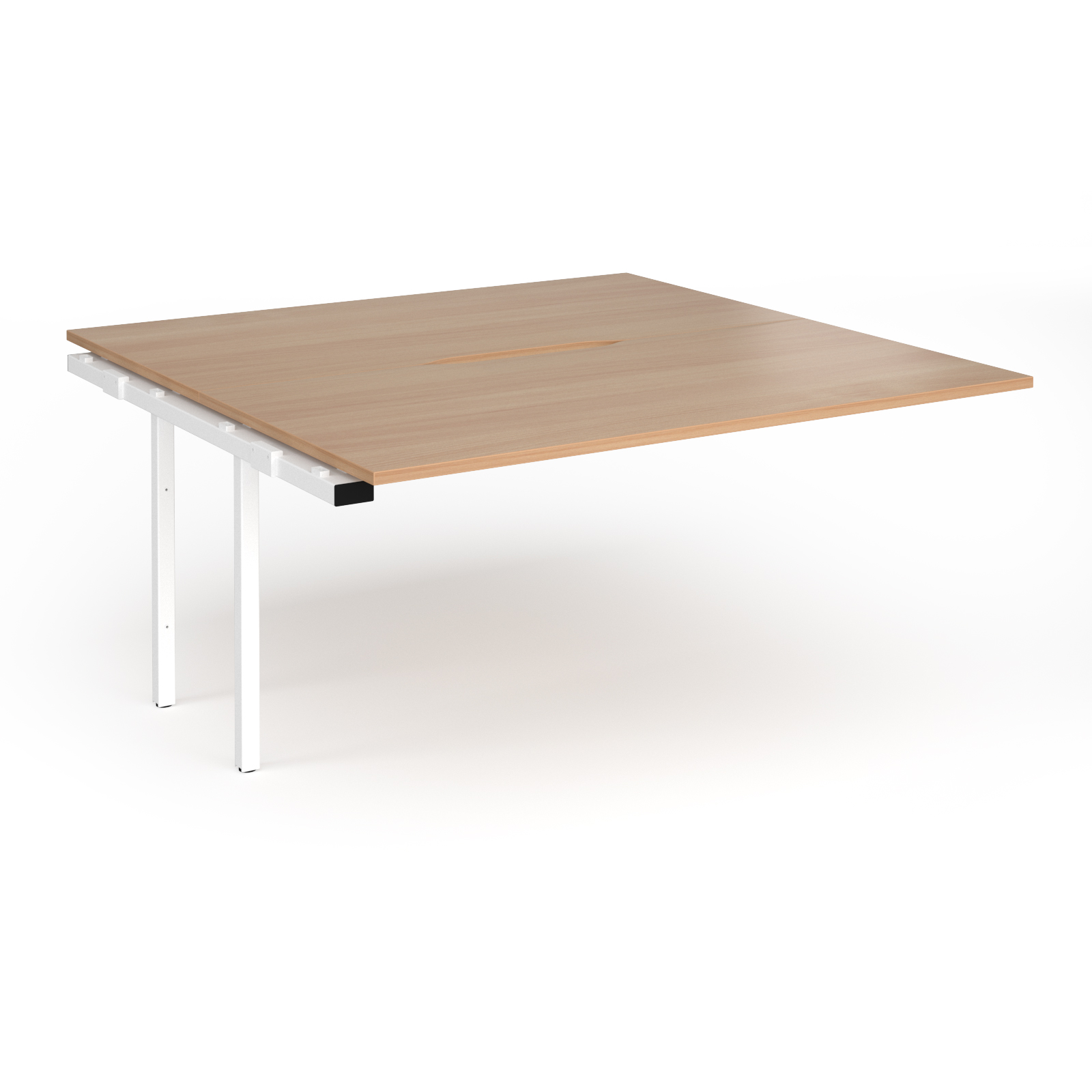 Picture of Connex Plus O Frame 1600 x 1600 x 725mm Back to Back Add On Bay - White Frame / Beech Top