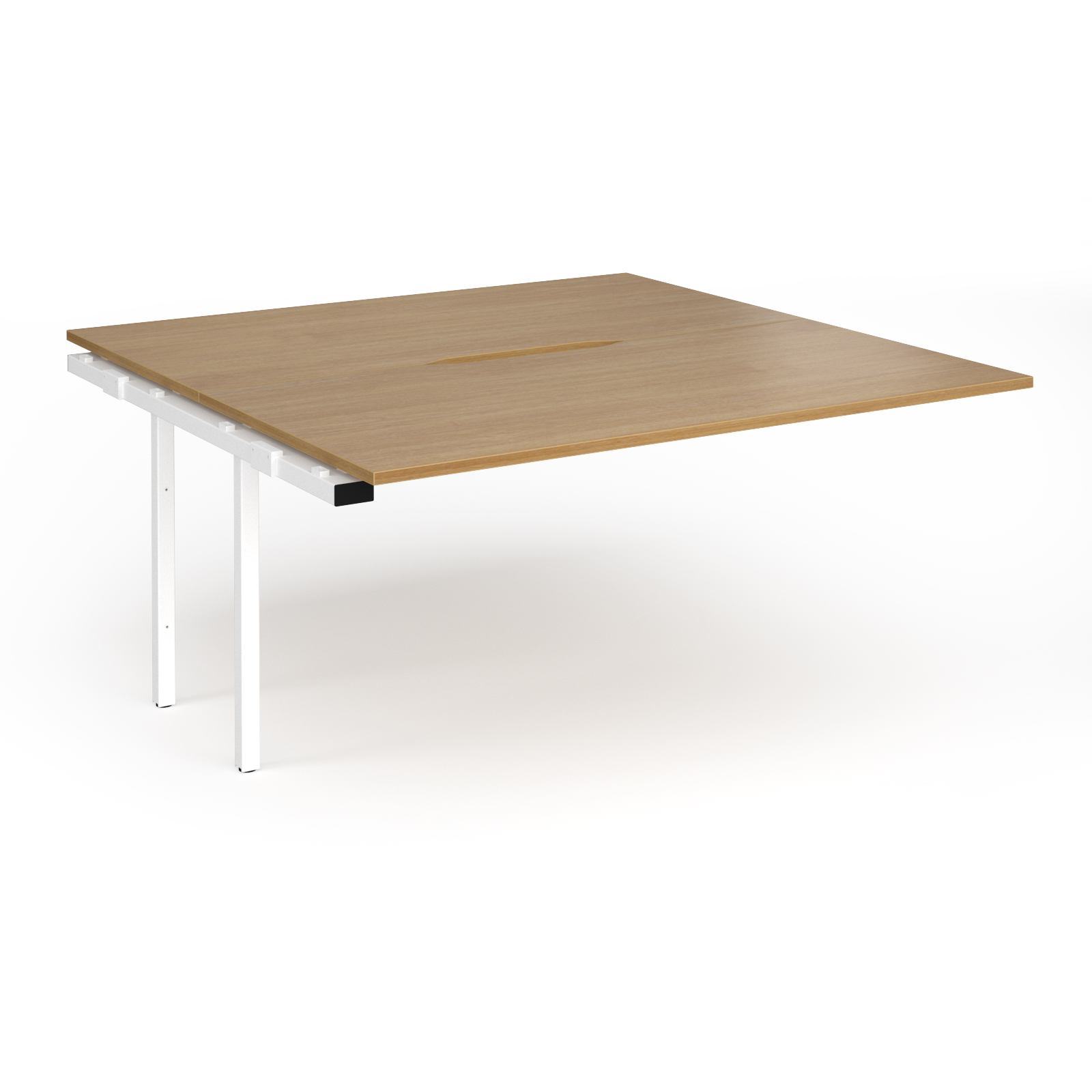 Picture of Connex Plus O Frame 1600 x 1600 x 725mm Back to Back Add On Bay - White Frame / Oak Top