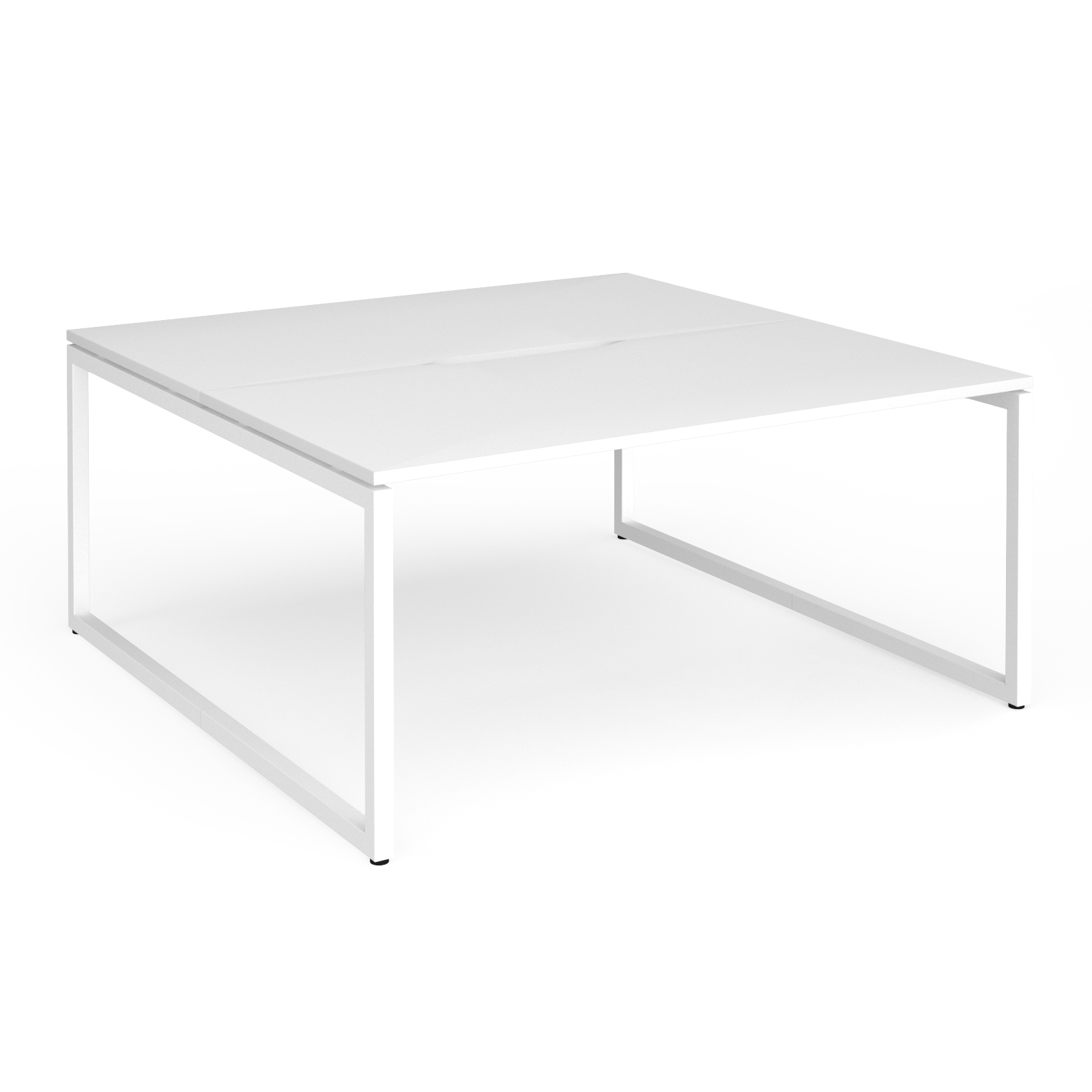 Picture of Connex Plus O Frame 1600 x 1600 x 725mm Back to Back Desk ( 2 x 1600mm ) - White Frame / White Top