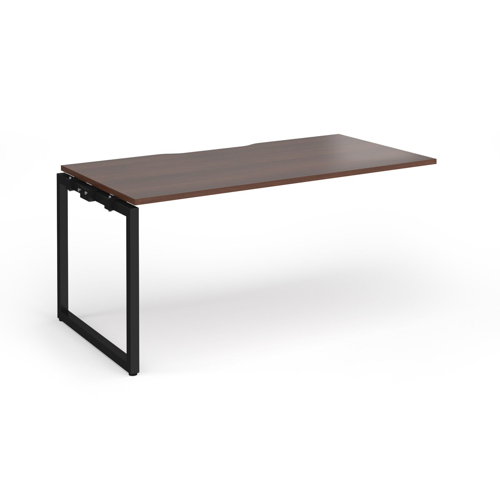 Picture of Connex Plus O Frame 1600 x 800 x 725mm Single Add On Bay - Black Frame / Walnut Top