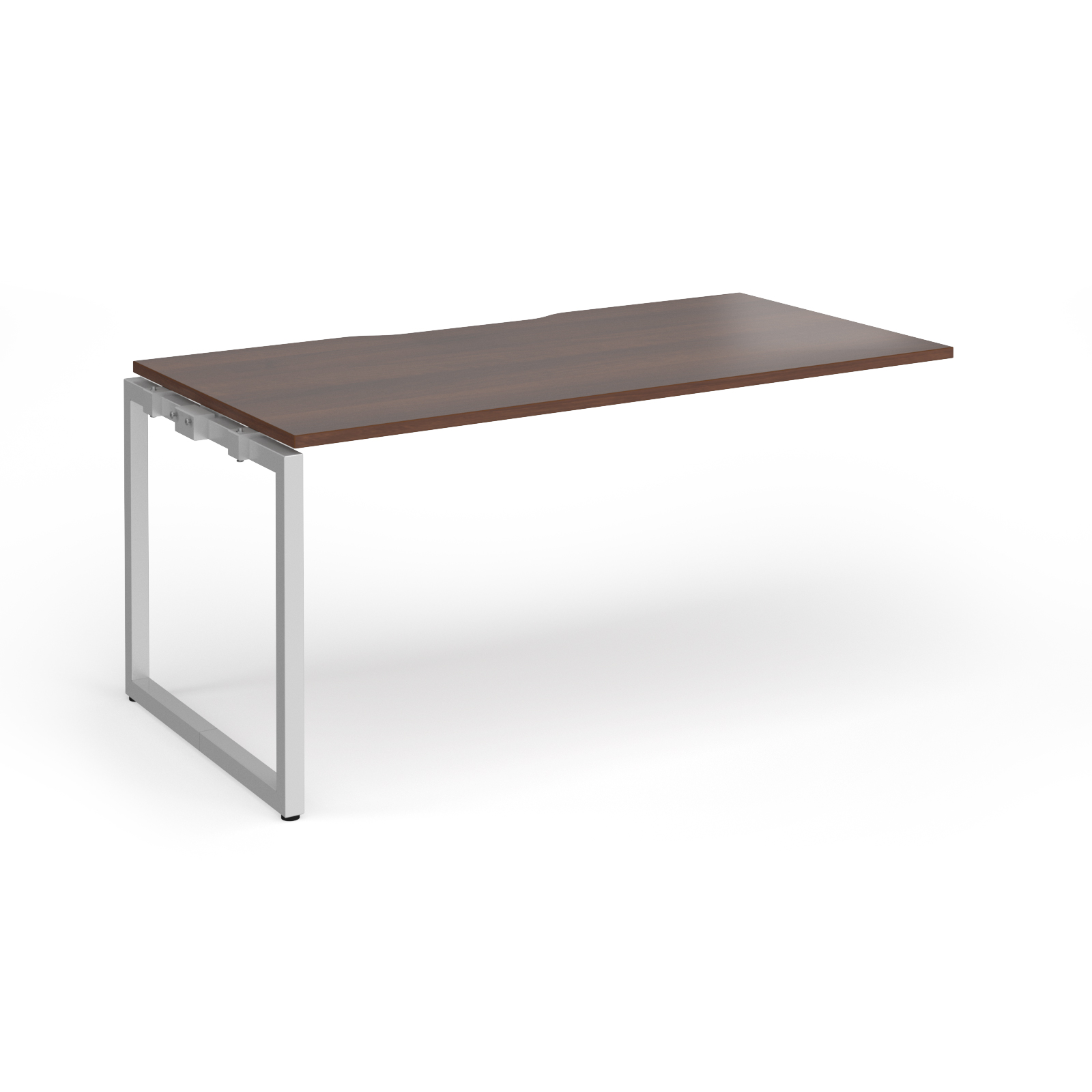 Picture of Connex Plus O Frame 1600 x 800 x 725mm Single Add On Bay - Silver Frame / Walnut Top