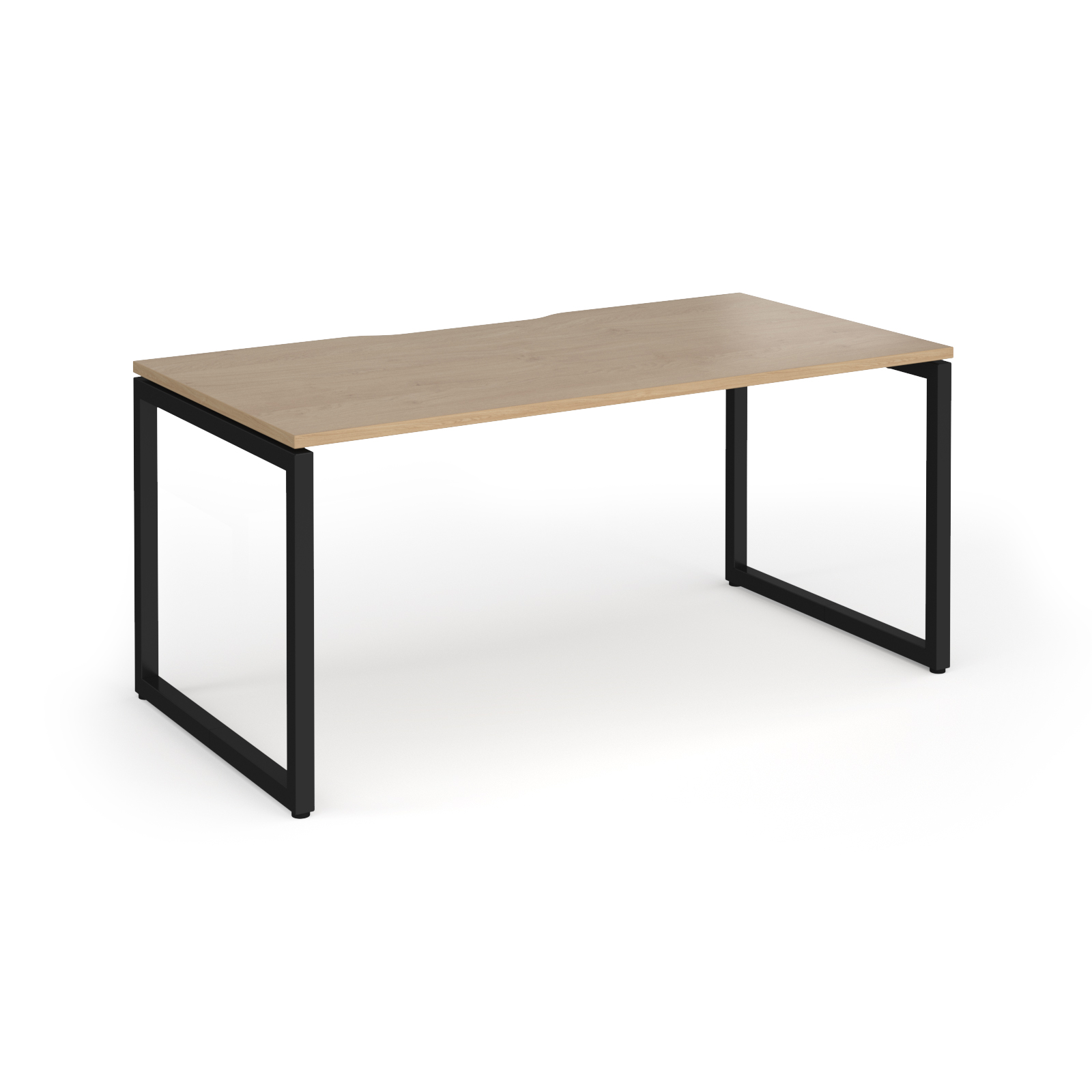 Picture of Connex Plus O Frame 1600 x 800 x 725mm Single Desk - Black Frame / Kendal Oak Top