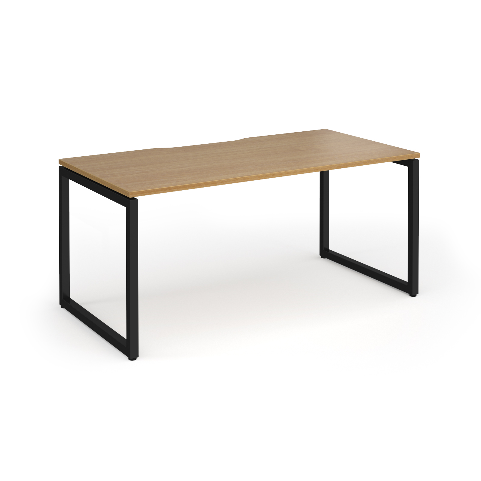 Picture of Connex Plus O Frame 1600 x 800 x 725mm Single Desk - Black Frame / Oak Top