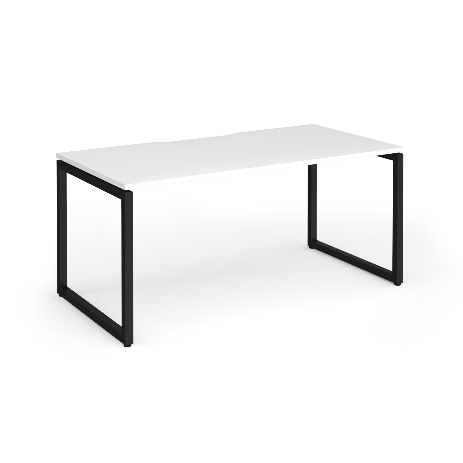Picture of Connex Plus O Frame 1600 x 800 x 725mm Single Desk - Black Frame / White Top