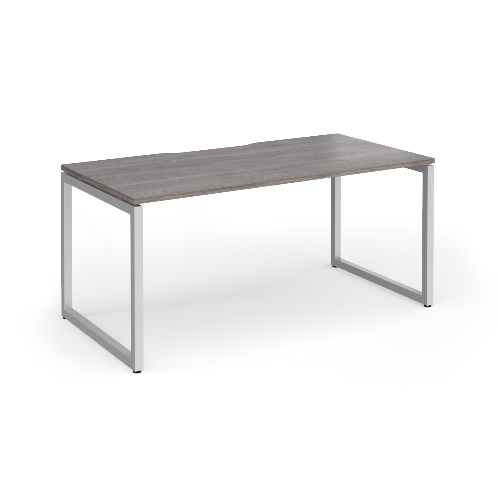 Picture of Connex Plus O Frame 1600 x 800 x 725mm Single Desk - Silver Frame / Grey Oak Top