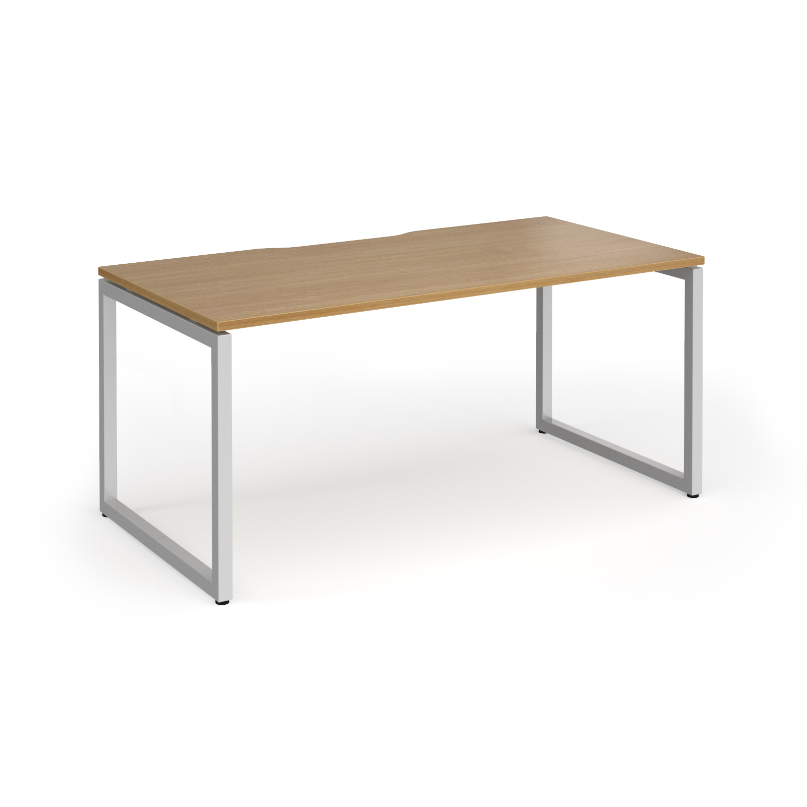 Picture of Connex Plus O Frame 1600 x 800 x 725mm Single Desk - Silver Frame / Oak Top