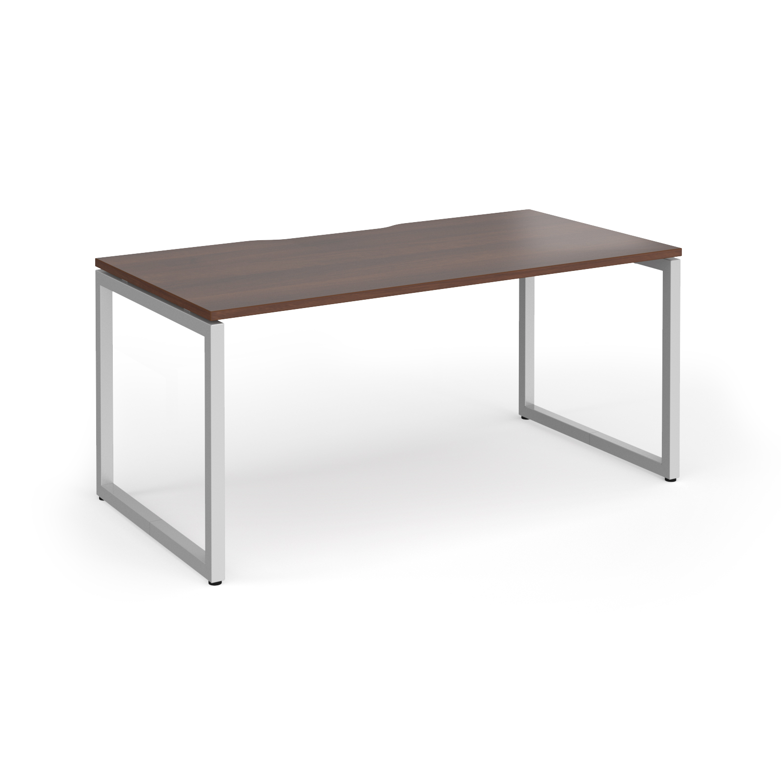 Picture of Connex Plus O Frame 1600 x 800 x 725mm Single Desk - Silver Frame / Walnut Top