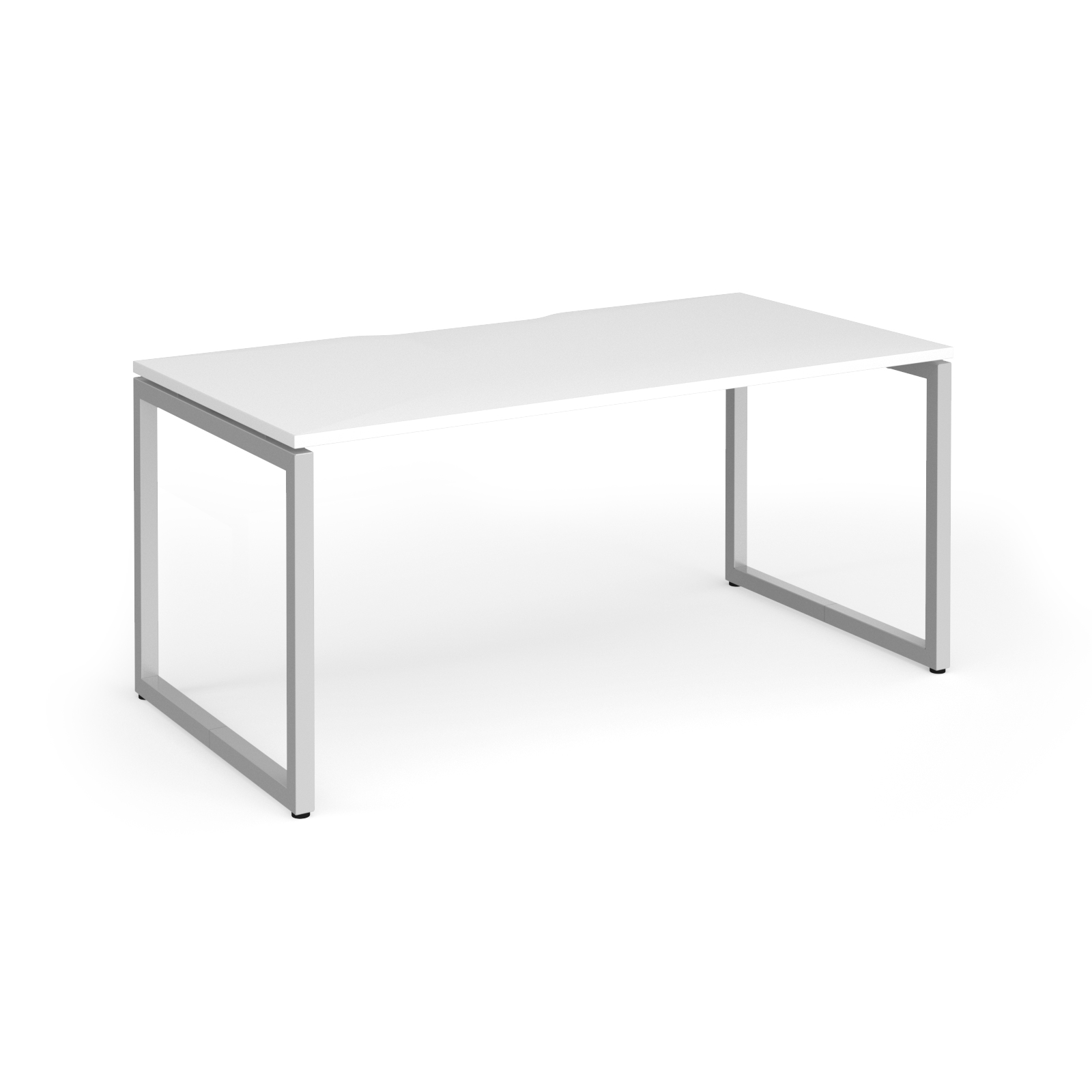 Picture of Connex Plus O Frame 1600 x 800 x 725mm Single Desk - Silver Frame / White Top