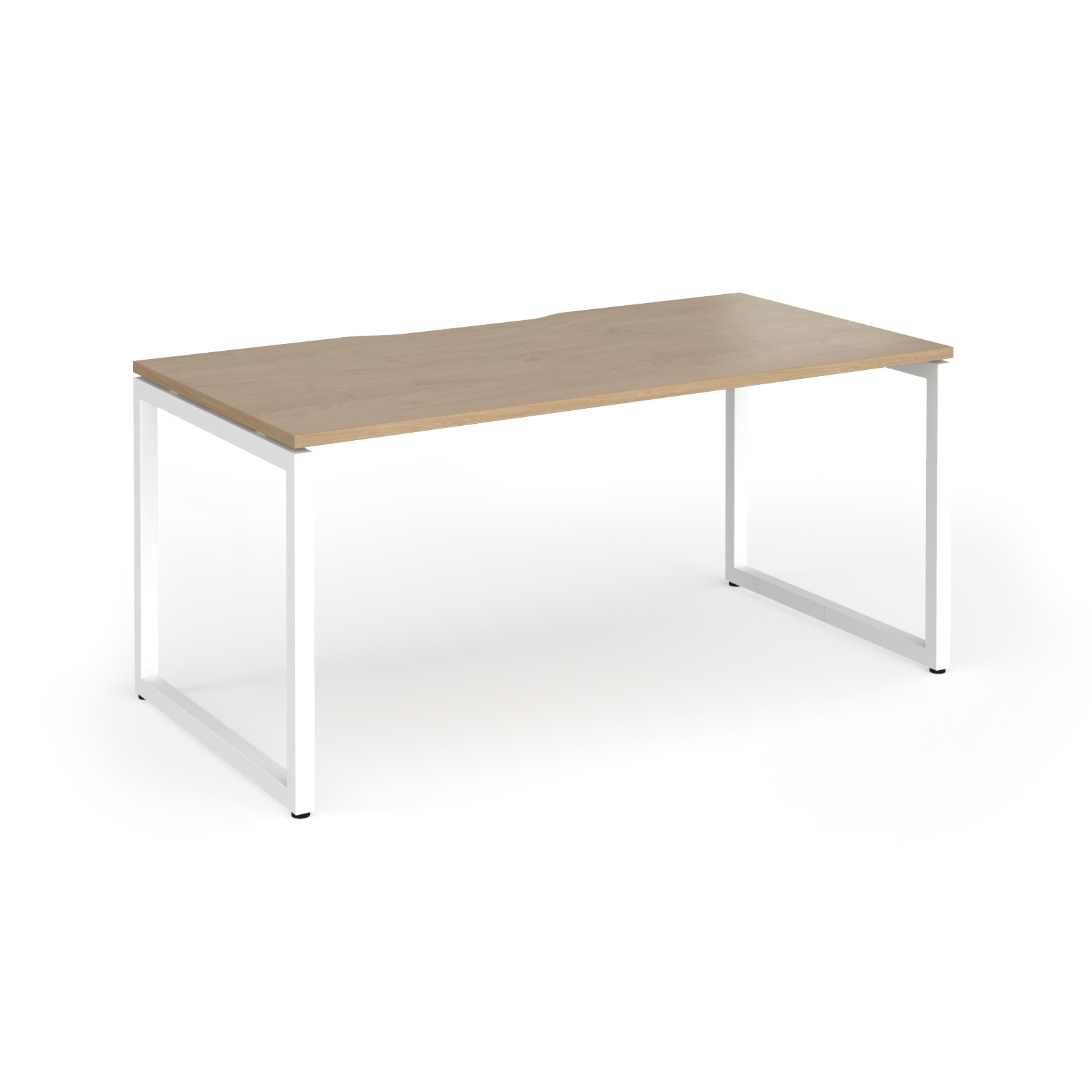 Picture of Connex Plus O Frame 1600 x 800 x 725mm Single Desk - White Frame / Kendal Oak Top