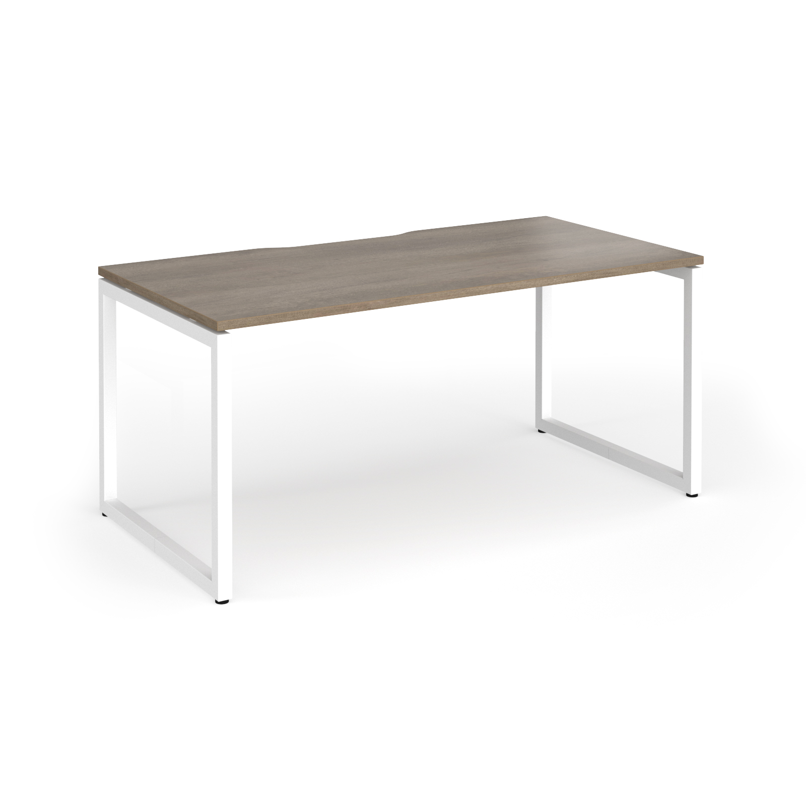 Picture of Connex Plus O Frame 1600 x 800 x 725mm Single Desk - White Frame / Nebraska Oak Top