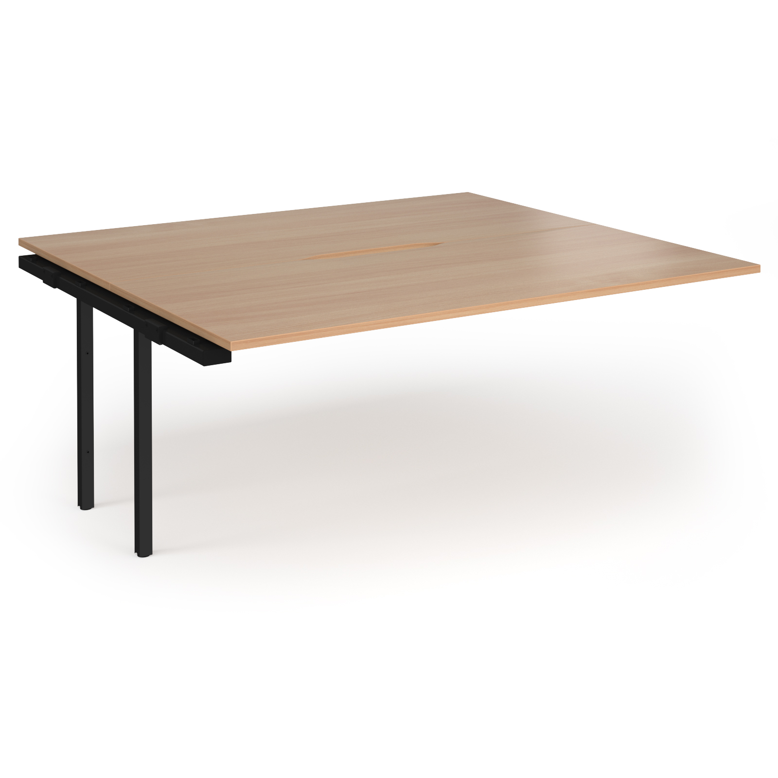 Picture of Connex Plus O Frame 1800 x 1600 x 725mm Back to Back Add On Bay - Black Frame / Beech Top