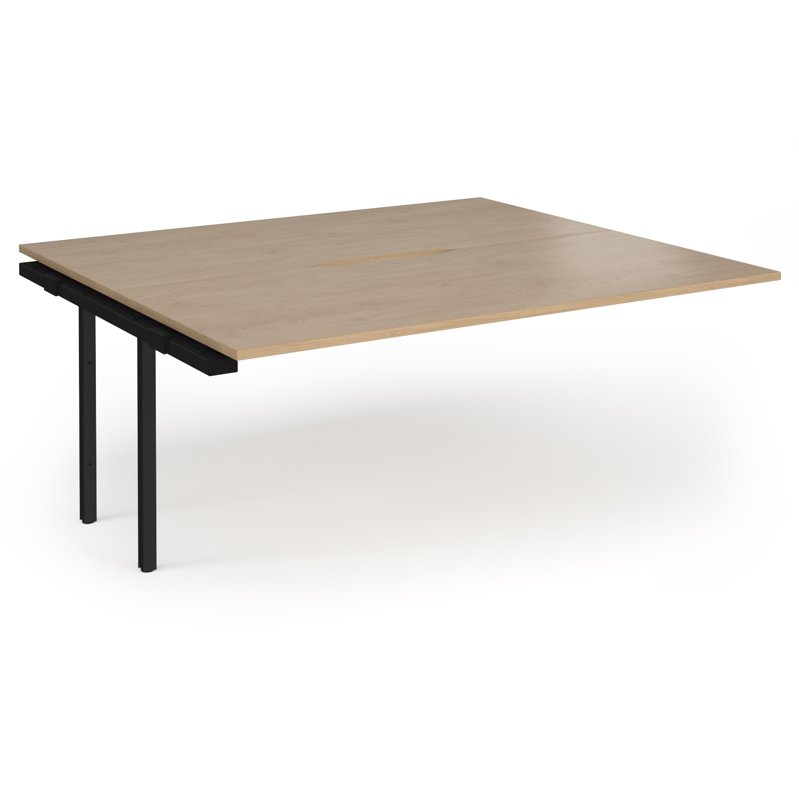 Picture of Connex Plus O Frame 1800 x 1600 x 725mm Back to Back Add On Bay - Black Frame / Kendal Oak Top