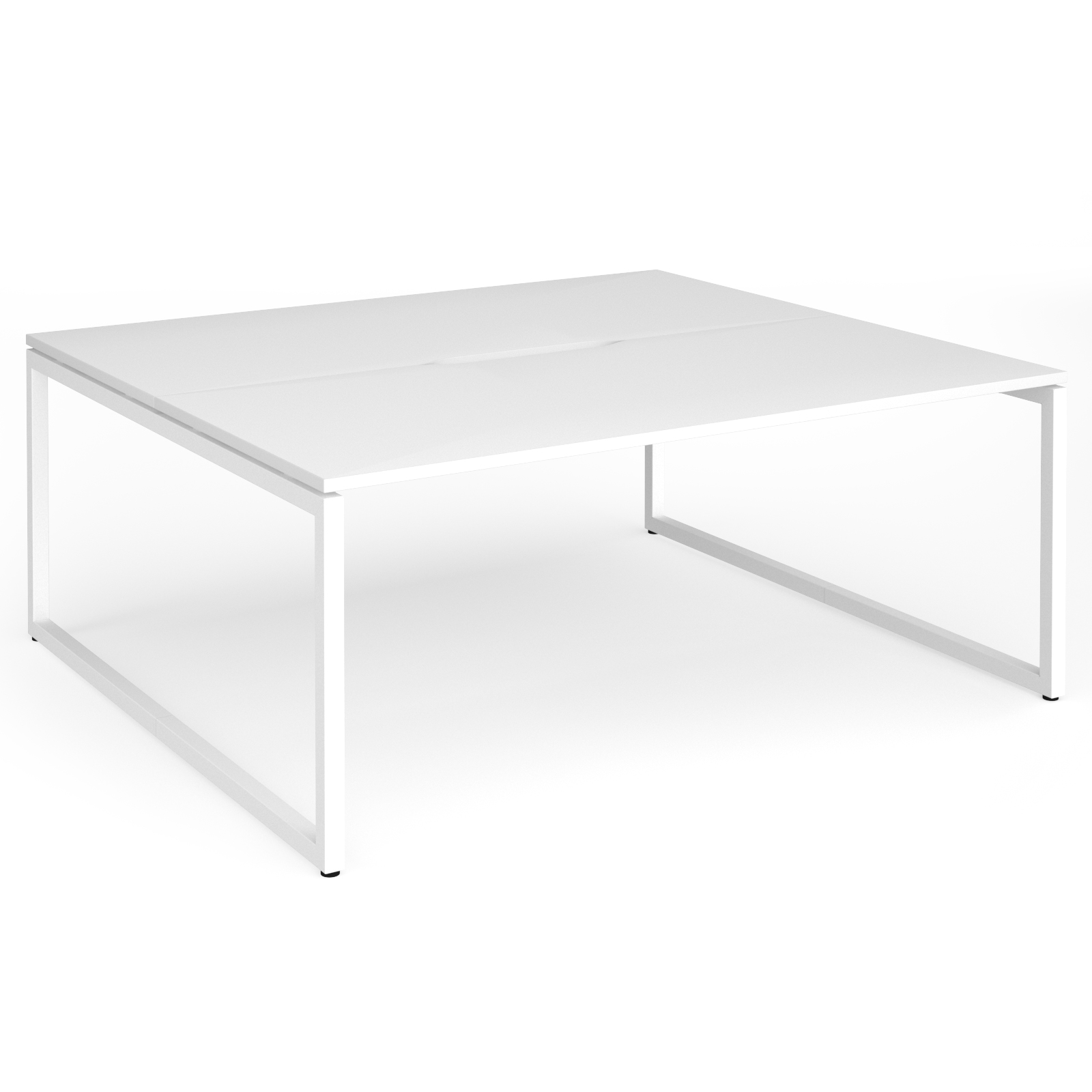 Picture of Connex Plus O Frame 1800 x 1600 x 725mm Back to Back Desk (2 x 1800mm) - White Frame / White Top