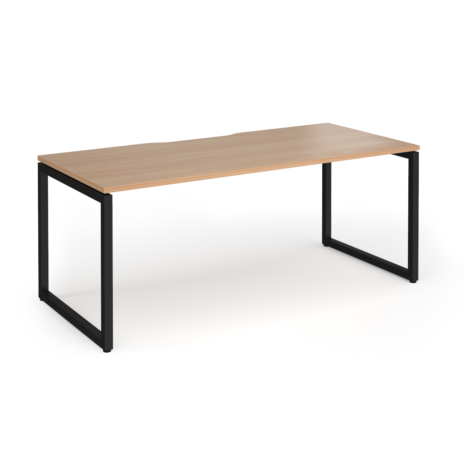 Picture of Connex Plus O Frame 1800 x 800 x 725mm Single Desk - Black Frame / Beech Top