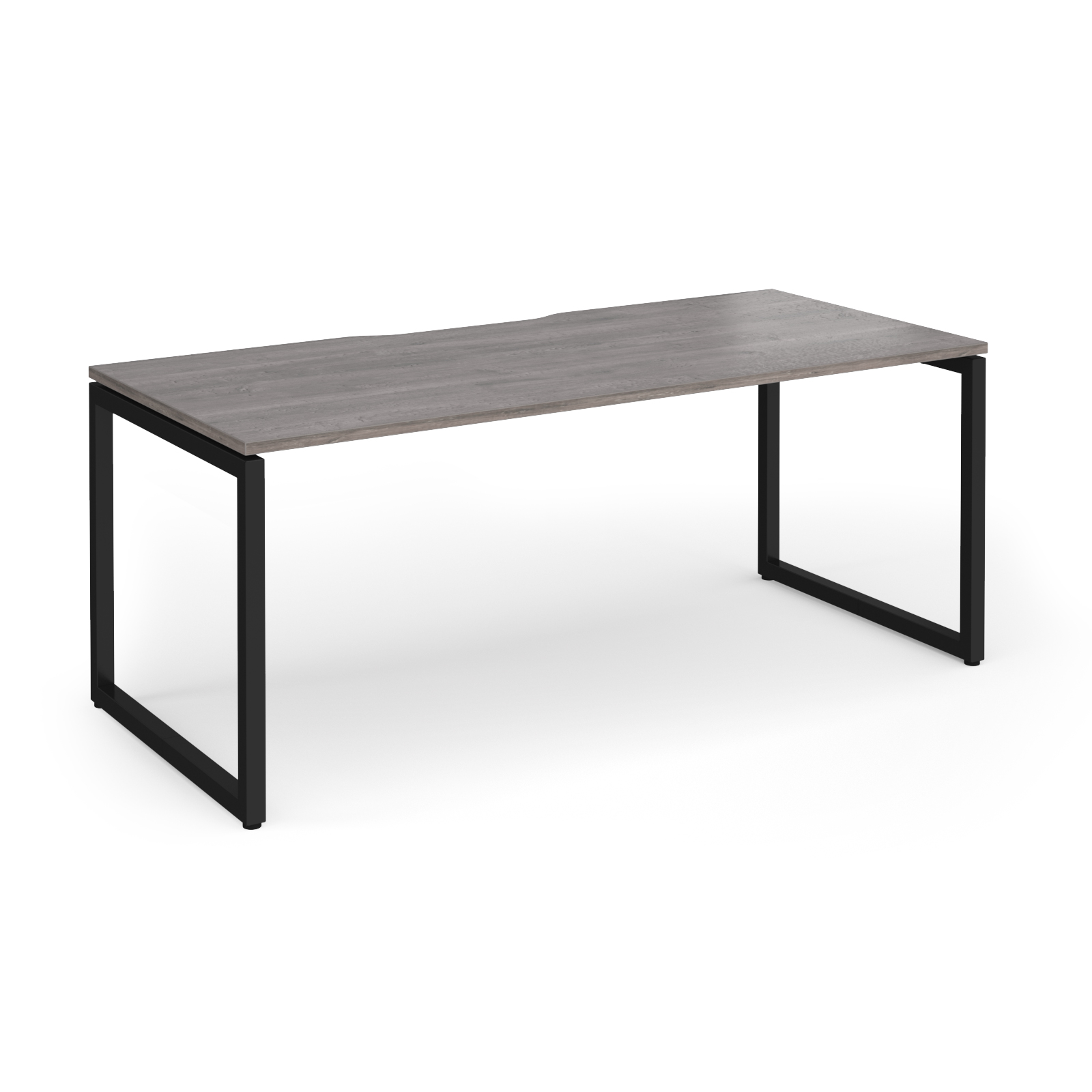 Picture of Connex Plus O Frame 1800 x 800 x 725mm Single Desk - Black Frame / Grey Oak Top